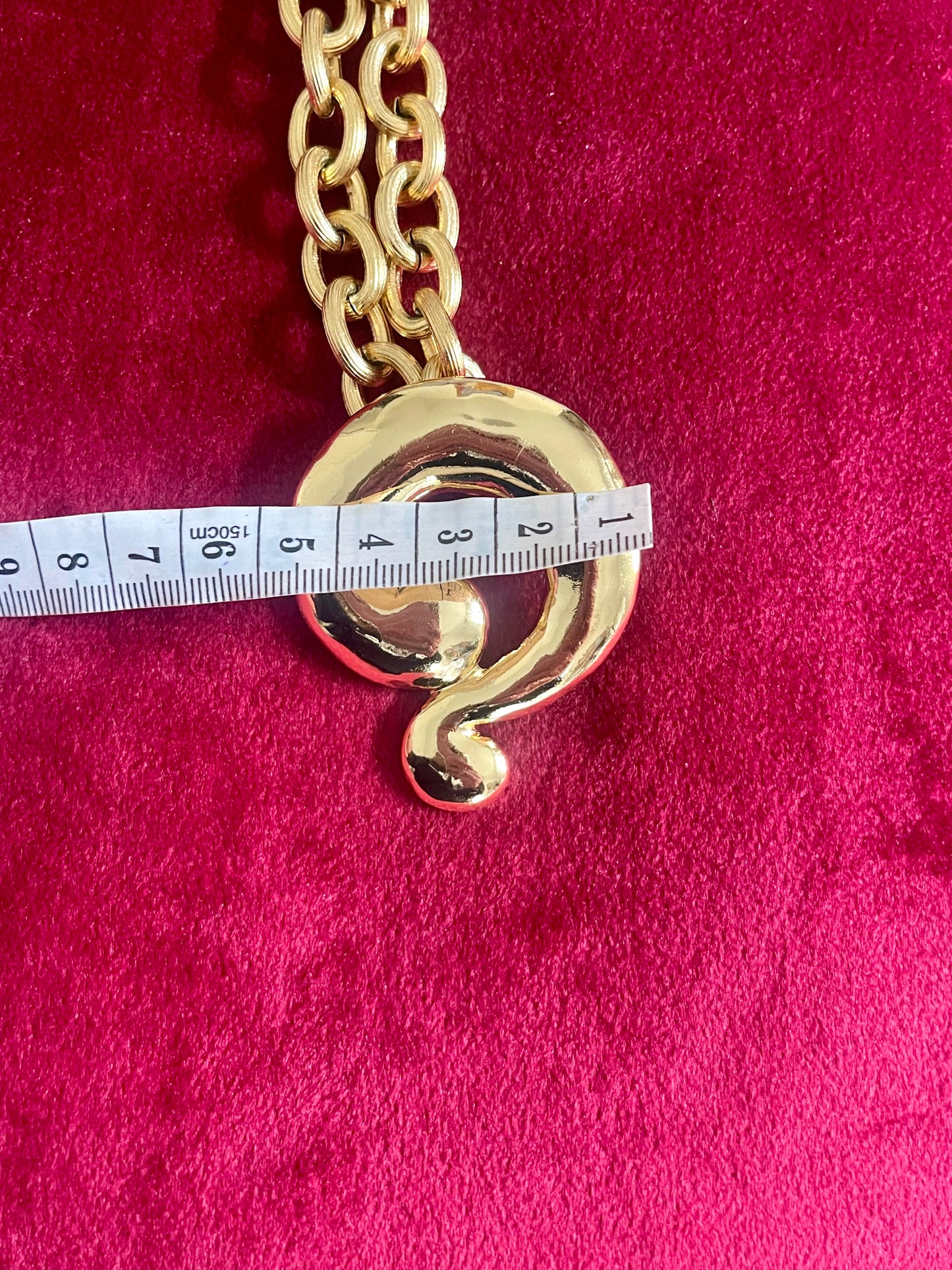 Question Mark Vintage Scarf Holder Pendant Yves Saint Laurent