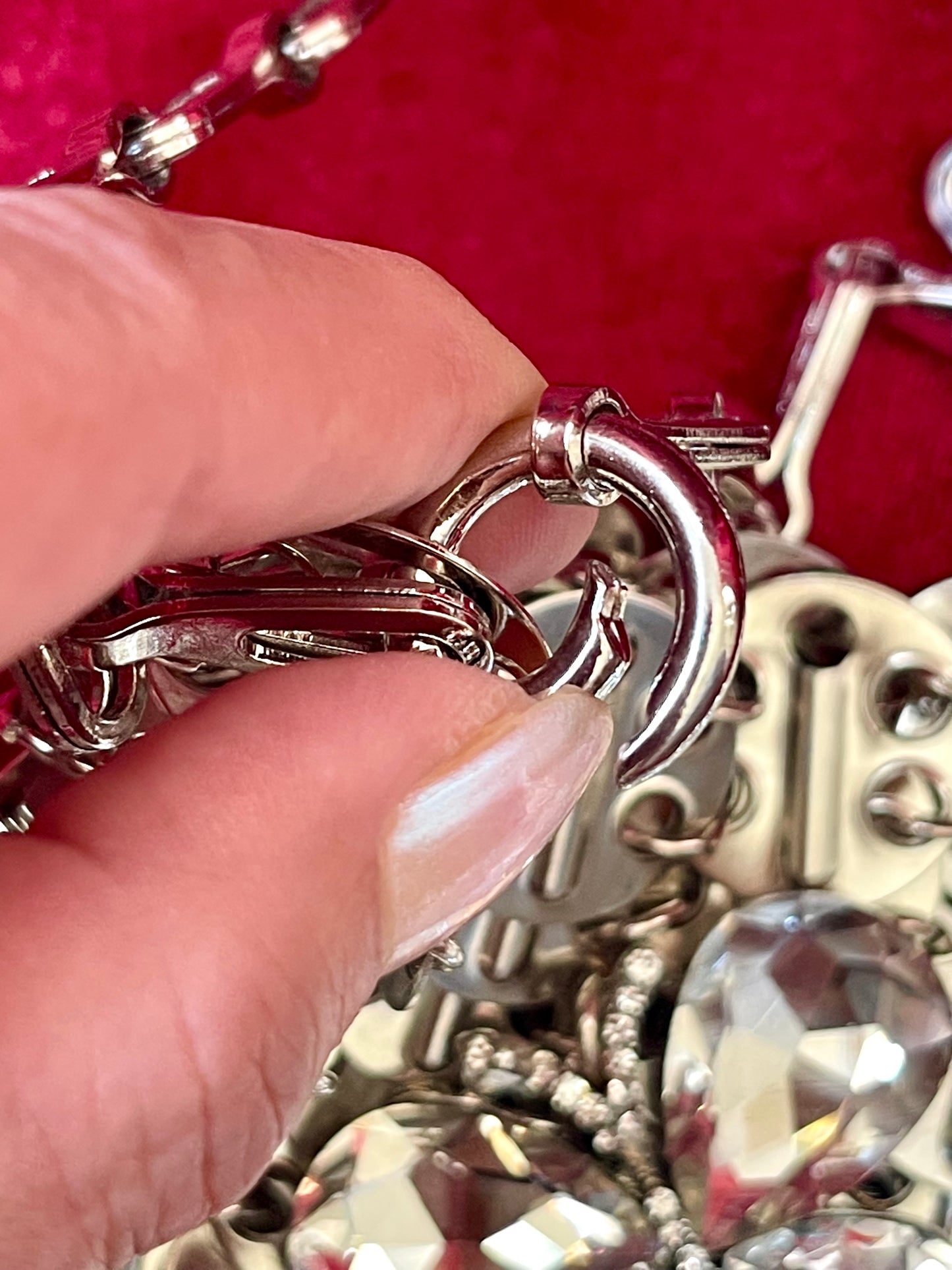 Metal & Dangling Crystal Charms Bag Style Paco Rabanne