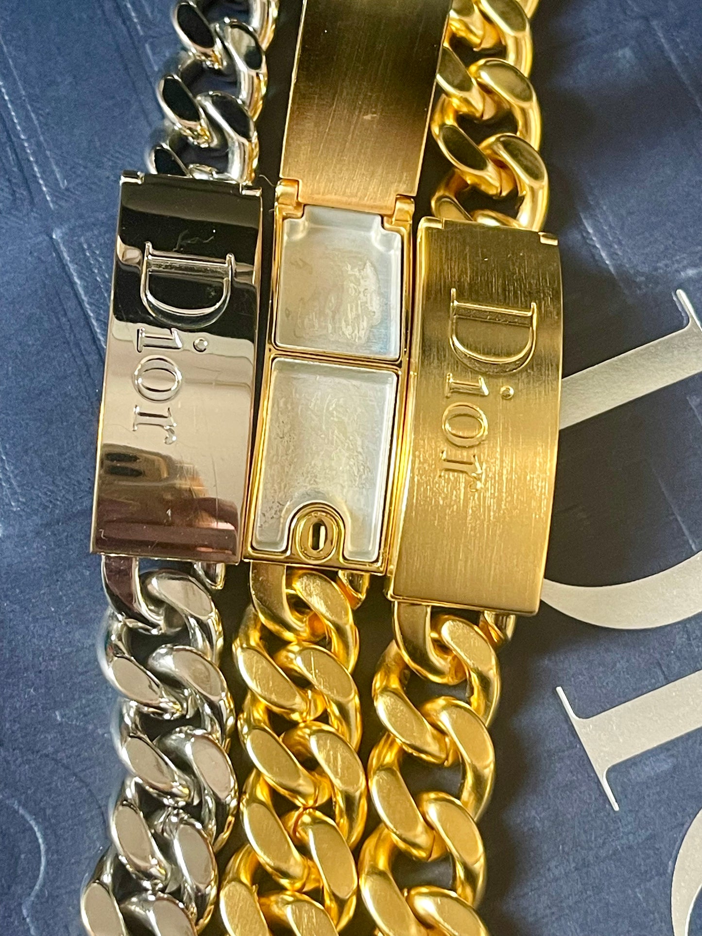 Vintage Dior gold chain refurbished 18KG rare find collectible bracelet Gourmet