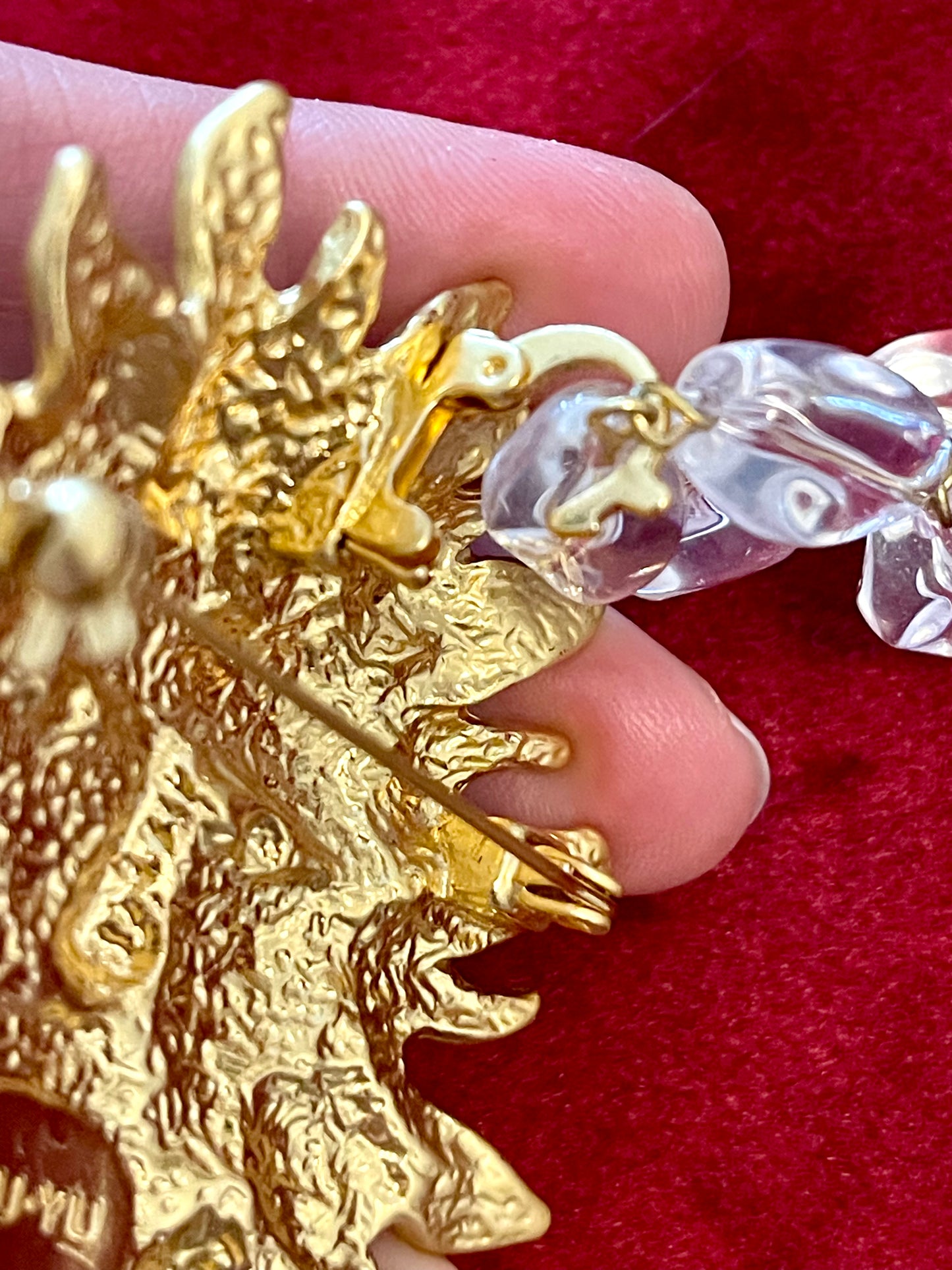 Remake Declaración de diseño vintage de los años 90 Diseño de sol de metal chapado en oro