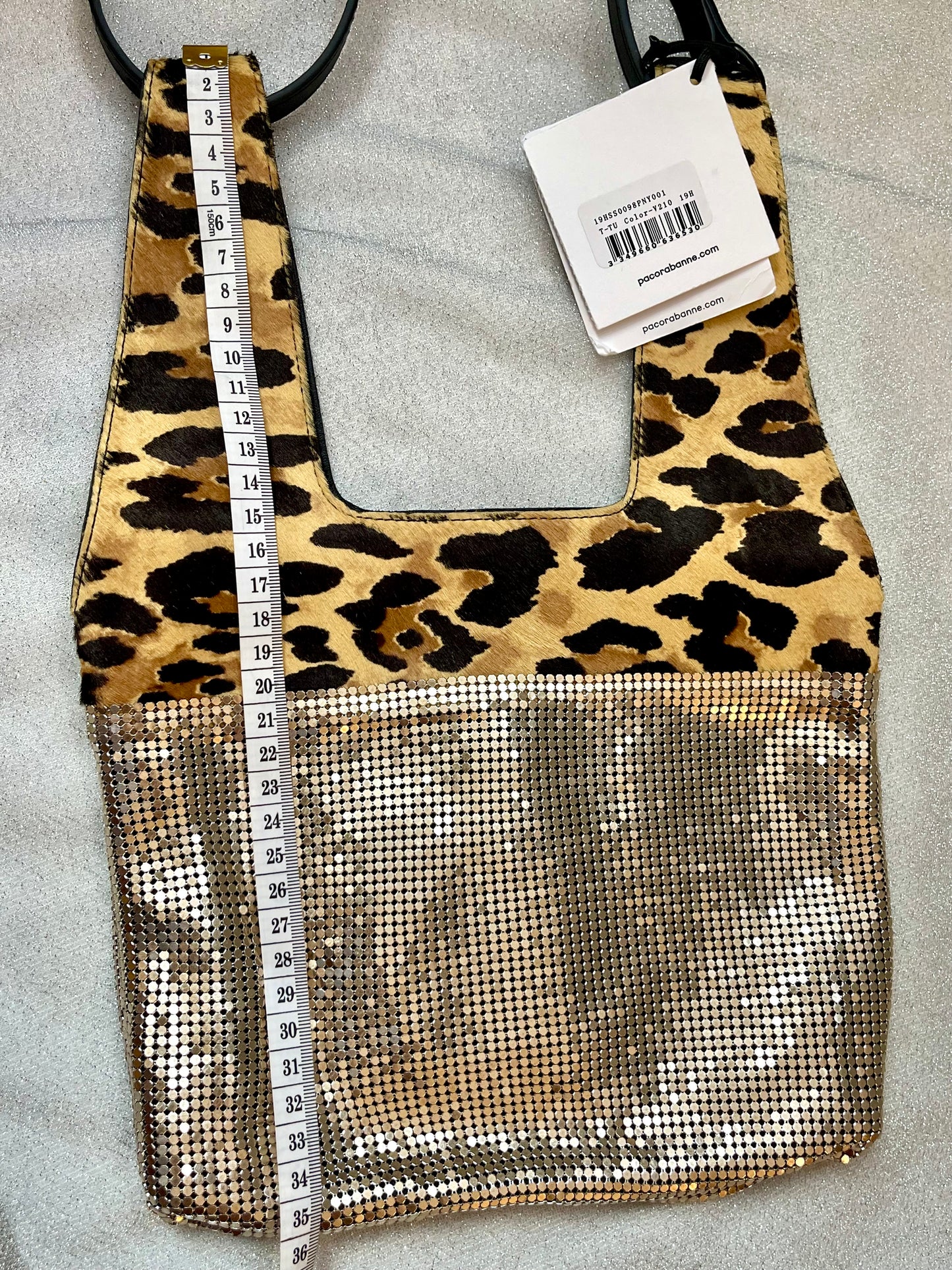Paco Rabanne Gold Panther Fur Bag Limited Edition