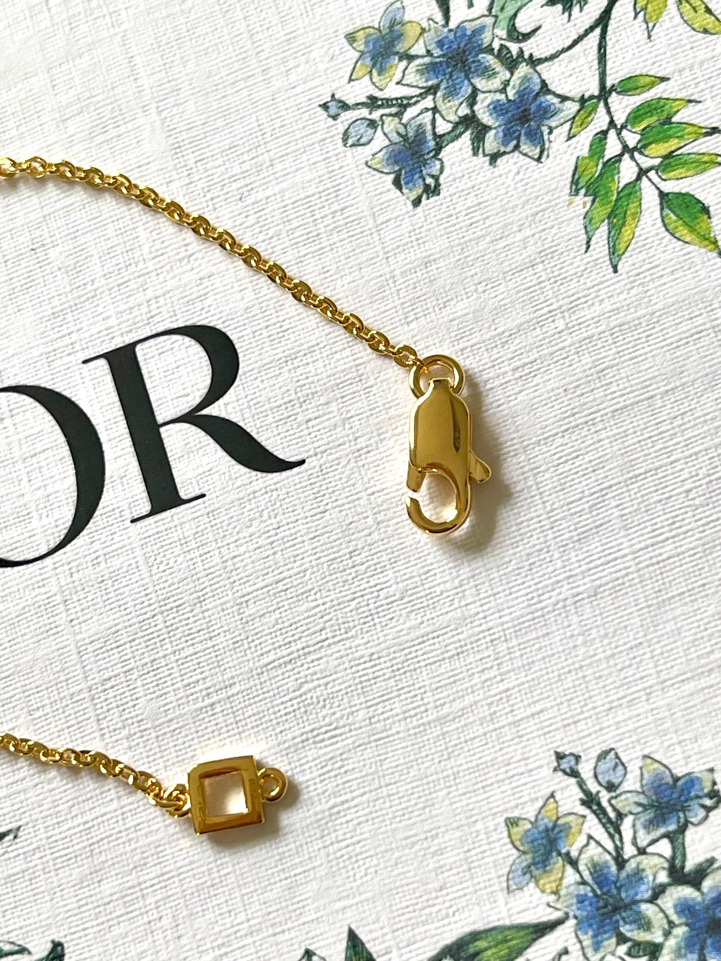 I Love Dior Vintage Bracelet 18K Yellow Gold Plated Chain Refurbished