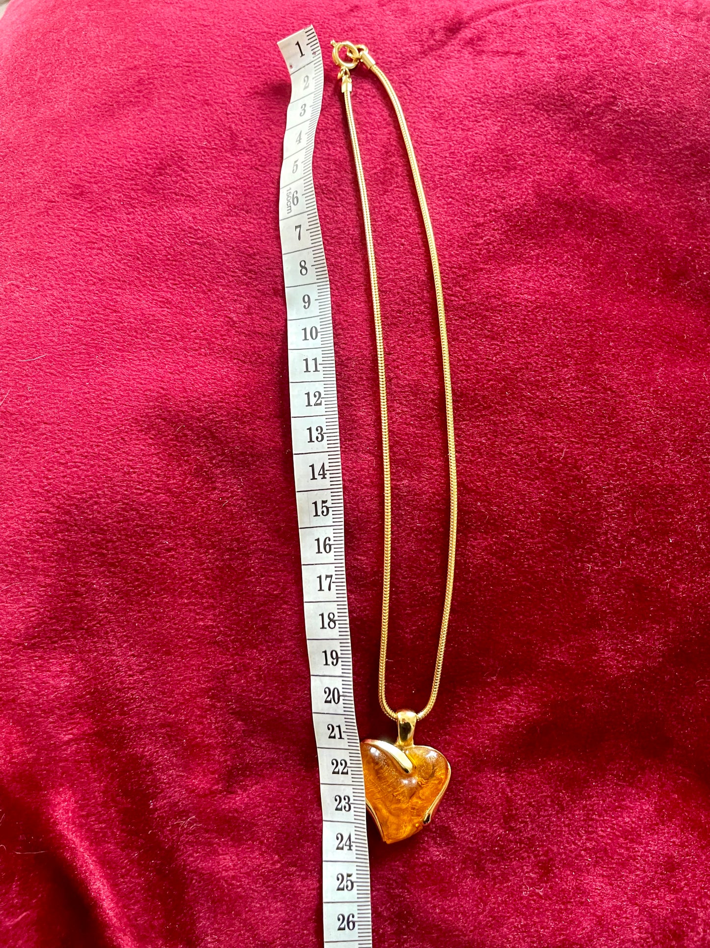 Orange Resin Arty Pendant Vintage Yves Saint Laurent