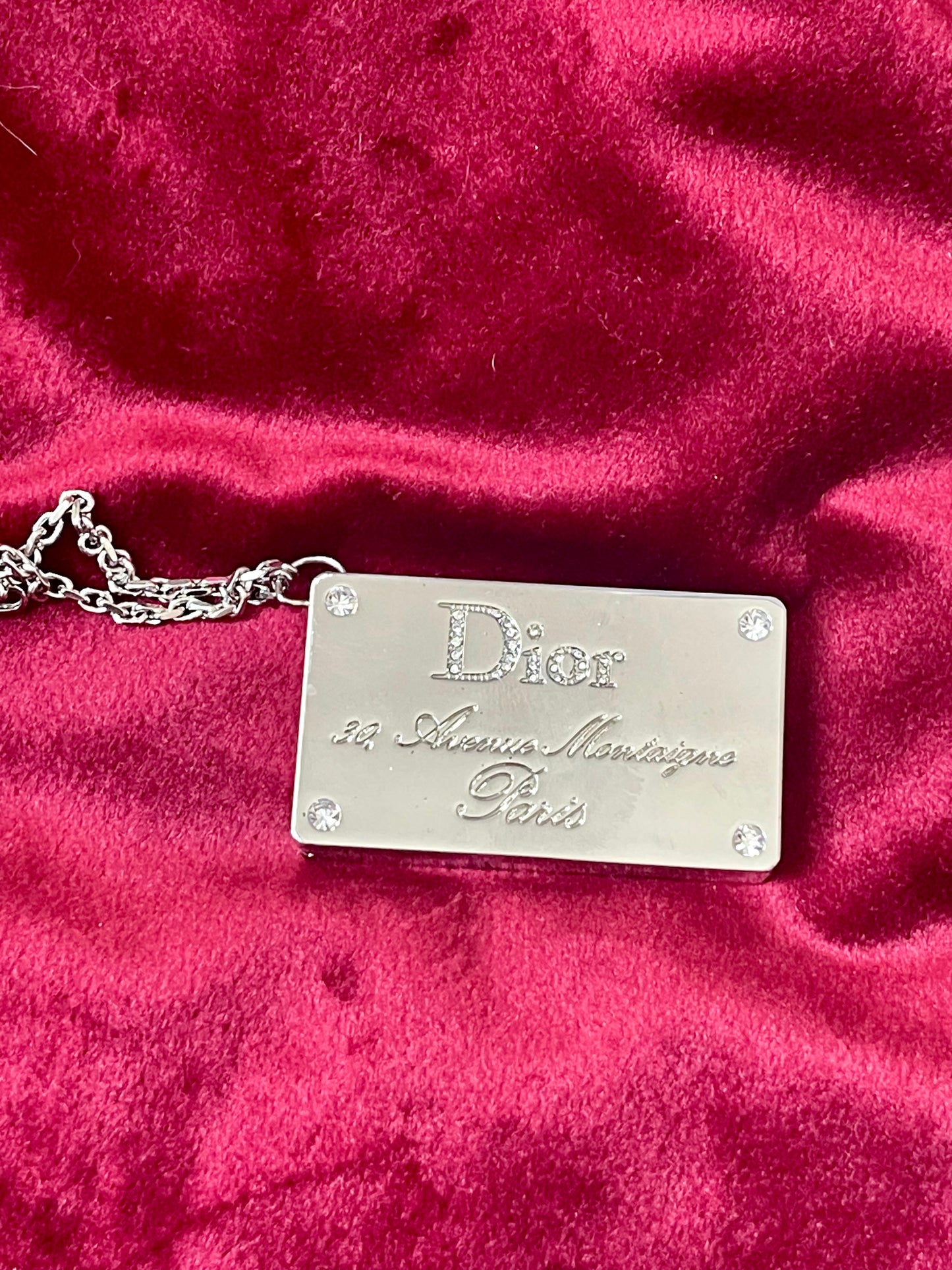 Dior Jeweled Lip Gloss Duo Bag Charm Vintage Collectible