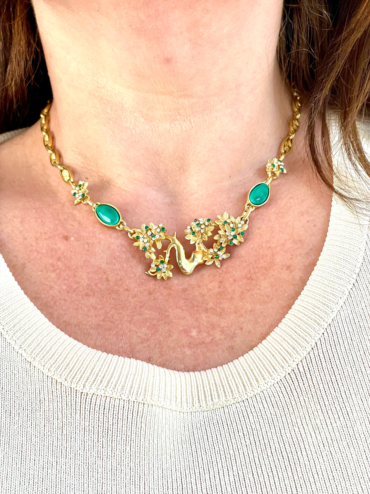 Collar de cadena dorada vintage Orena – Colección años 80