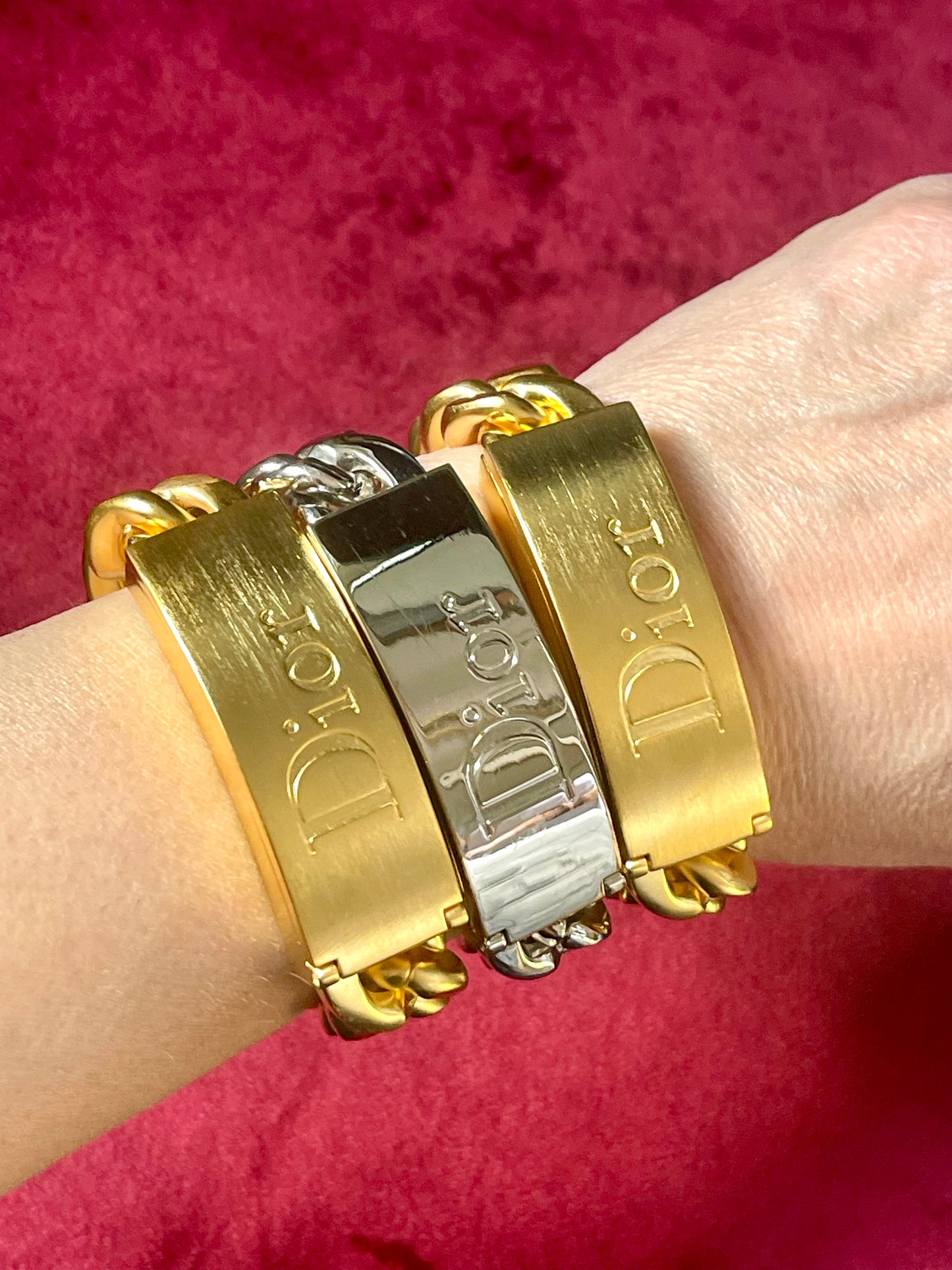 Gourmet Vintage Dior makeup 2000 Dior beauty refurbished 18KG rare find collectible chain bracelet