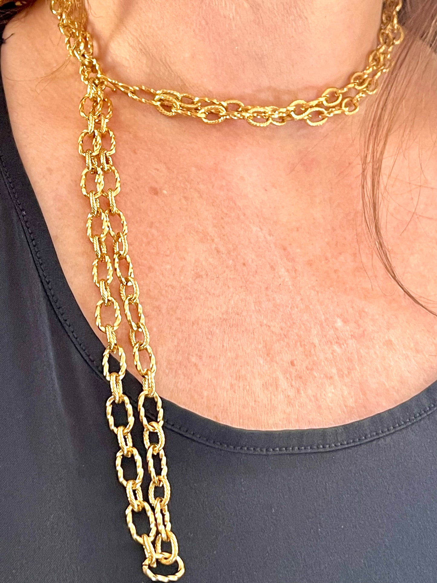 Collar con colgante de hoja vintage auténtico de Yves Saint Laurent