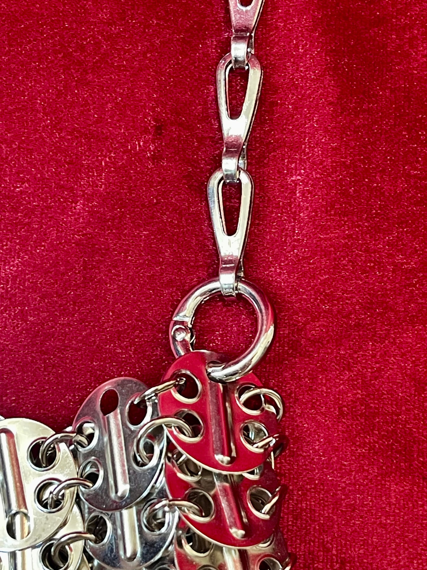 Metal & Dangling Crystal Charms Bag Style Paco Rabanne