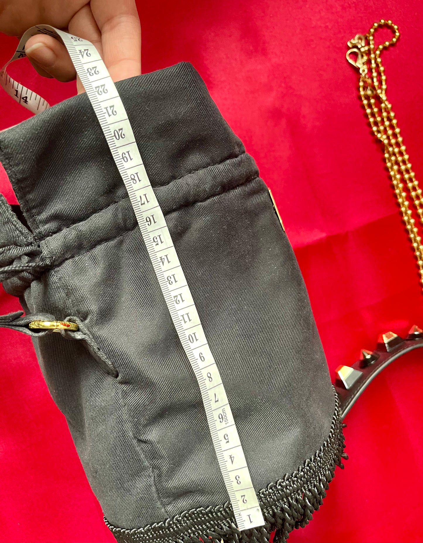 Vintage Yves Saint Laurent Satin Cotton Handbag Pin Straps