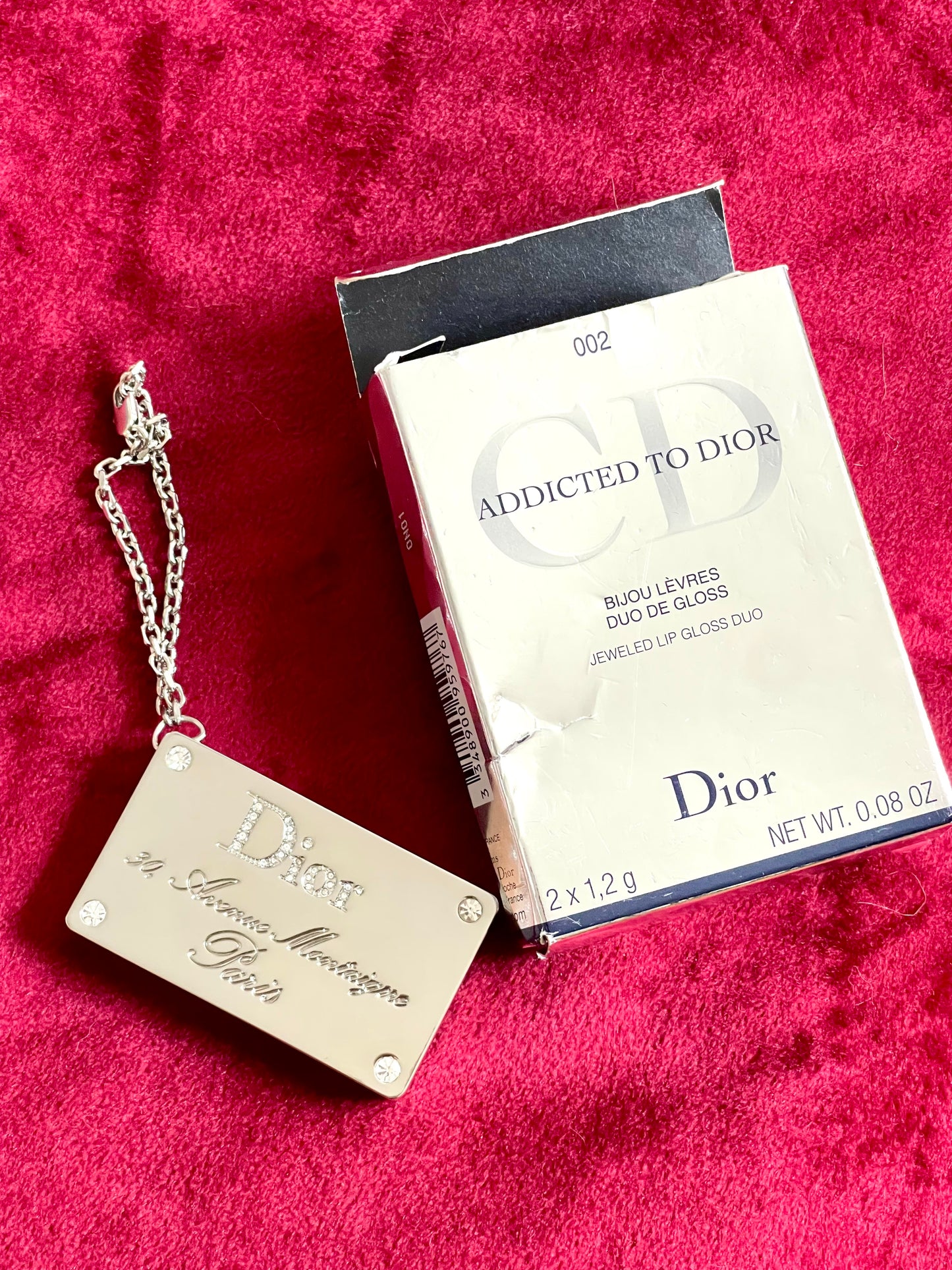 Vintage 2000 Dior bag charm mirror lipgloss new authentic