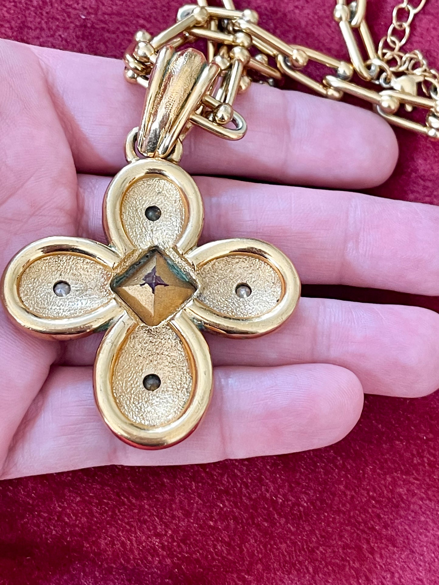 Raro estilo colgante vintage de los años 80 Yves Saint Laurent Christian Lacroix