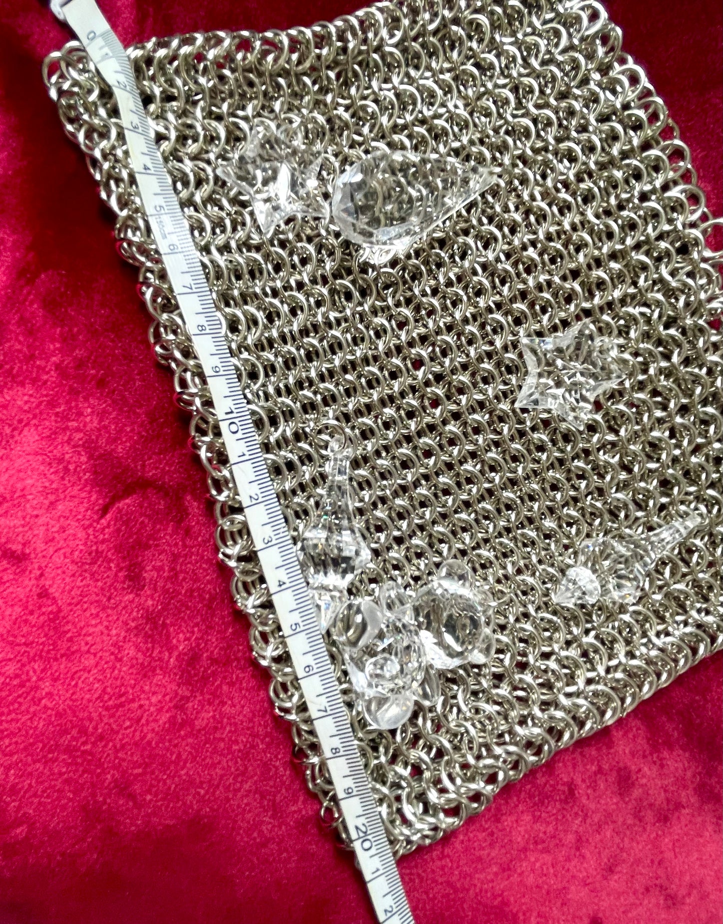 Metal Hoops Shoulder Bag Style Paco Rabanne Acrylic Charms