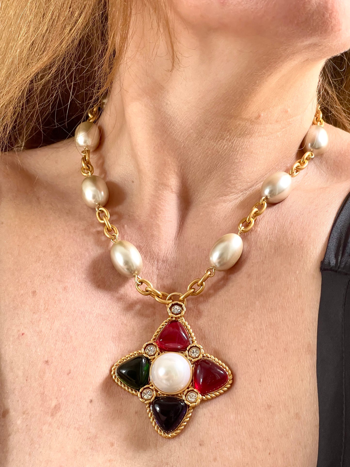 Fresh Water Pearl Statement Vintage Design Necklace