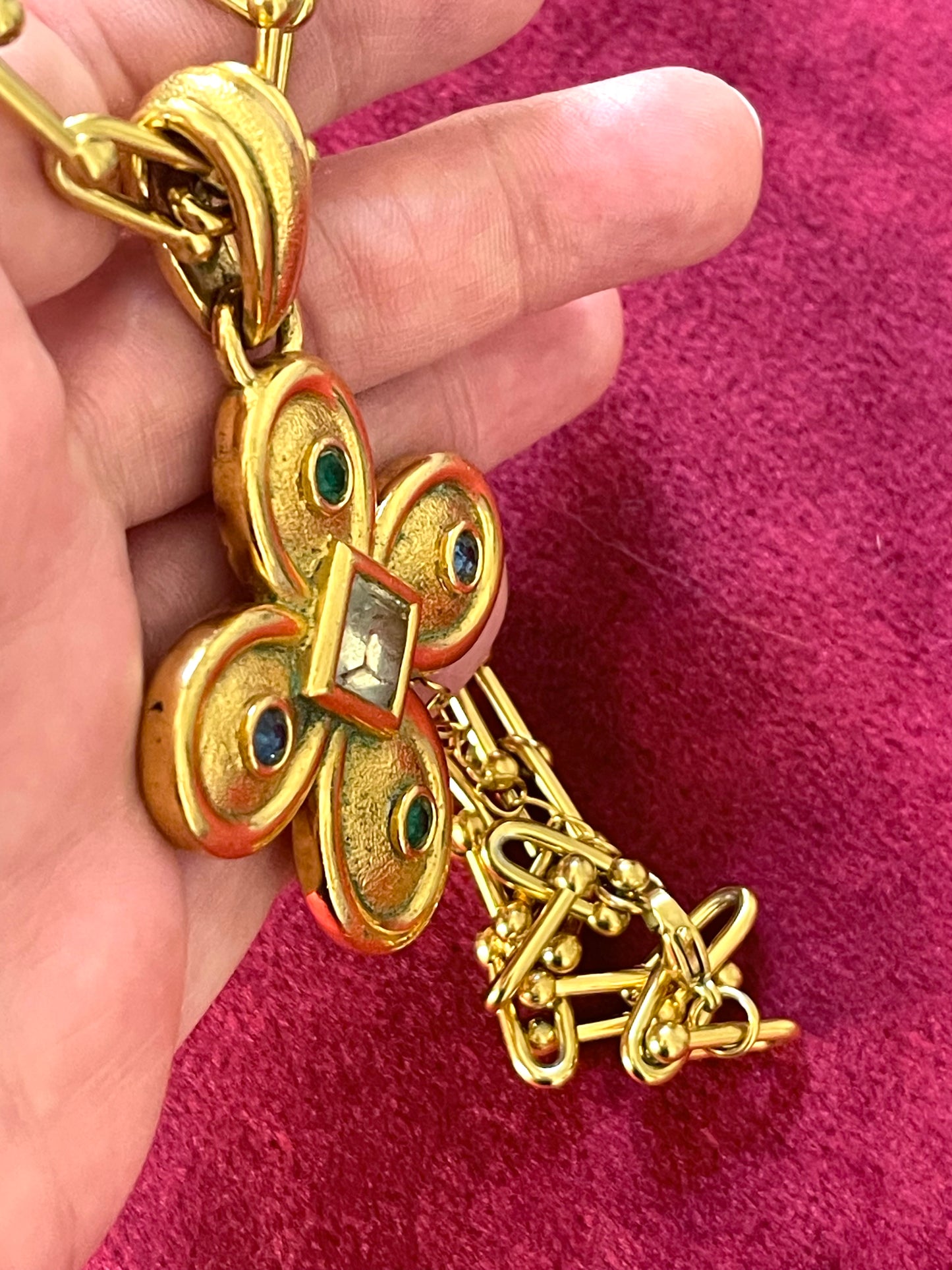 Raro estilo colgante vintage de los años 80 Yves Saint Laurent Christian Lacroix