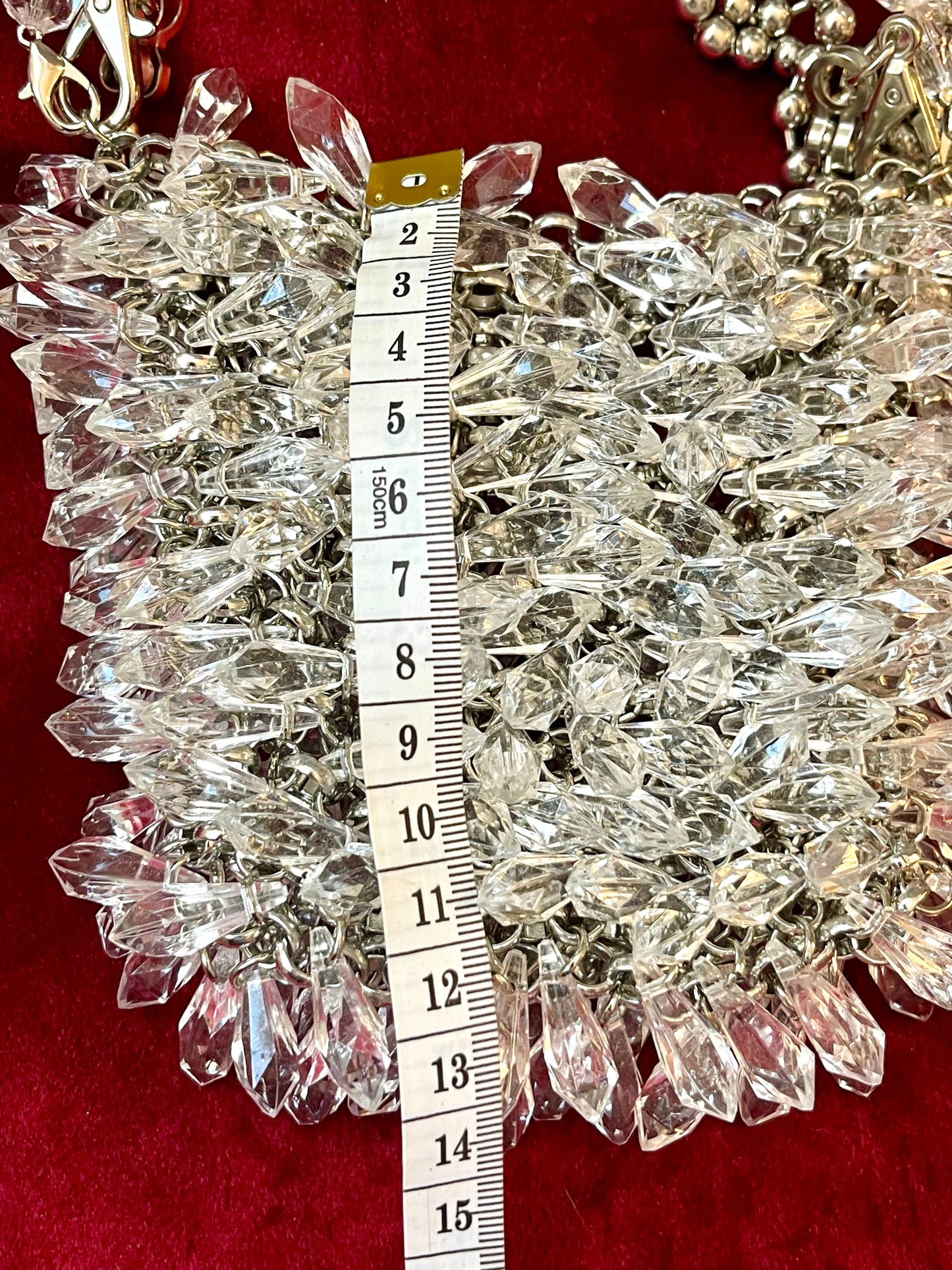 Monedero Mini Charms De Plexi Metálico Syle Paco Rabanne