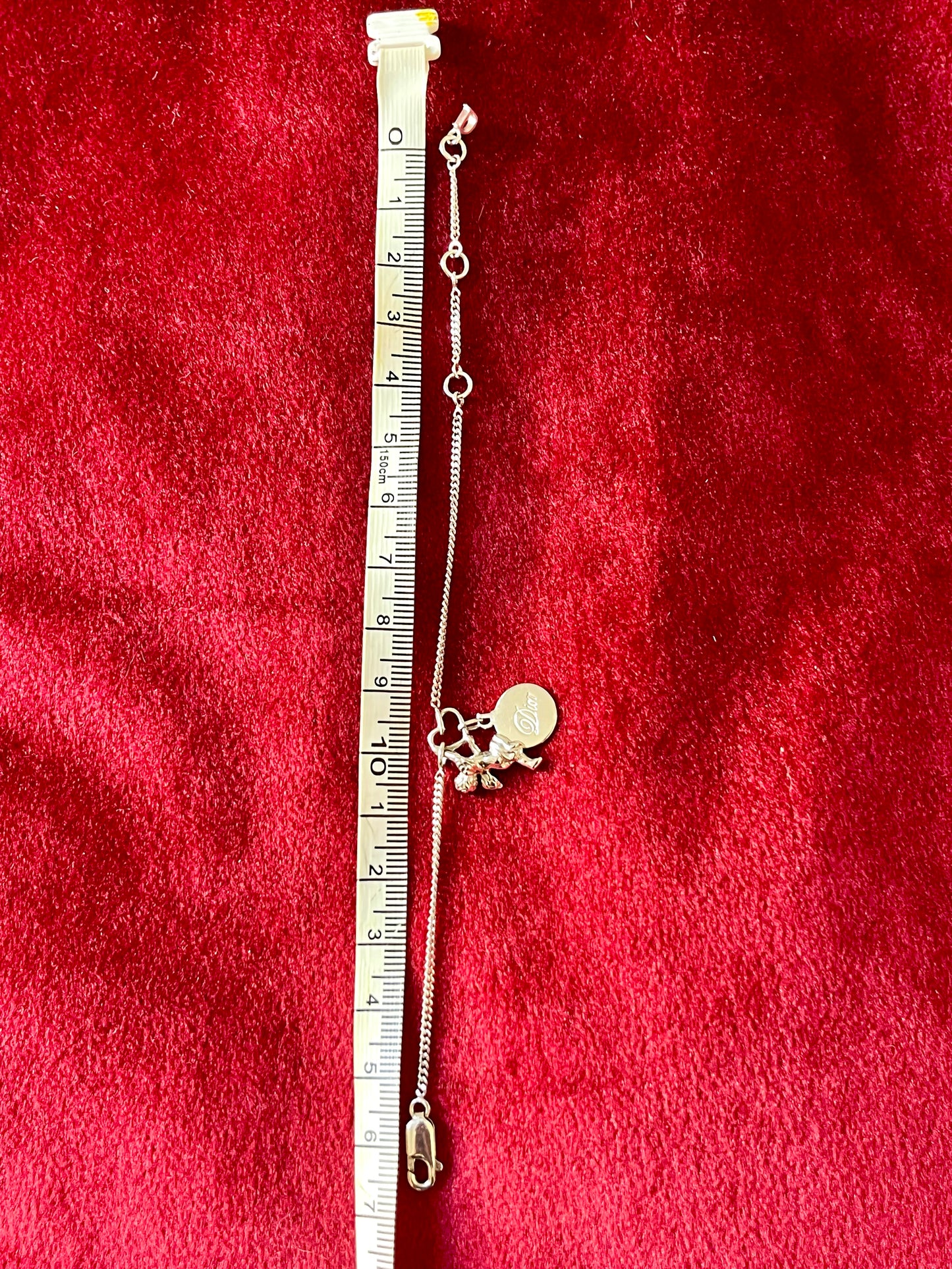 Sterling Silver Angel Charm Dior Bracelet