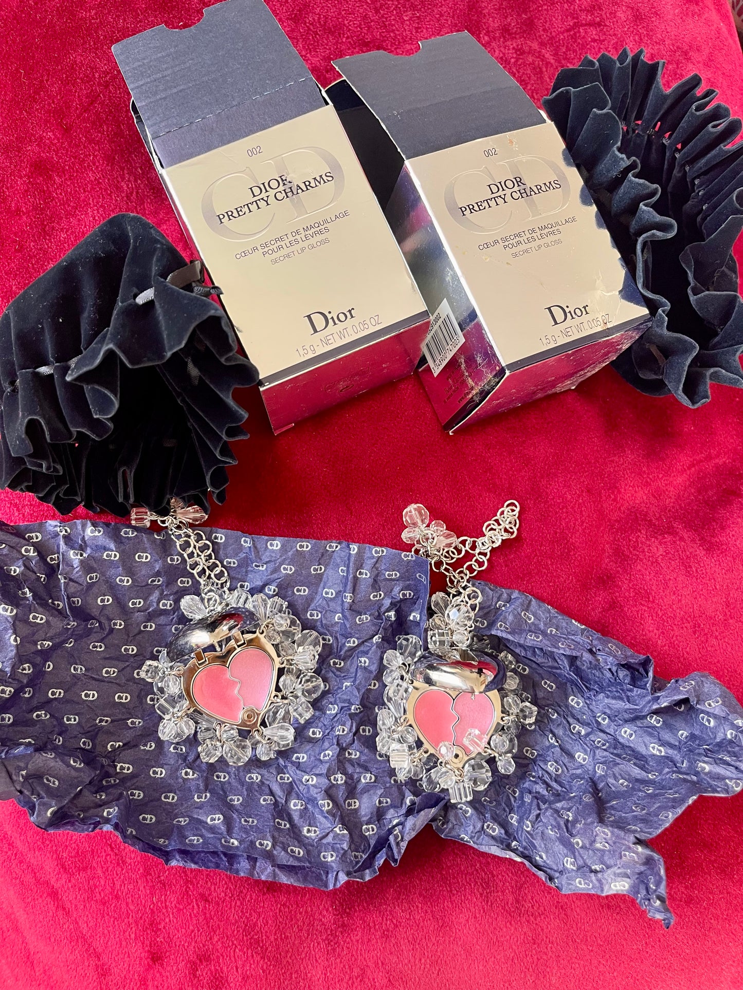Vintage Dior Bag Charms by Swarovski - Collectible Mirror & Lip Gloss Compartment With Original Box