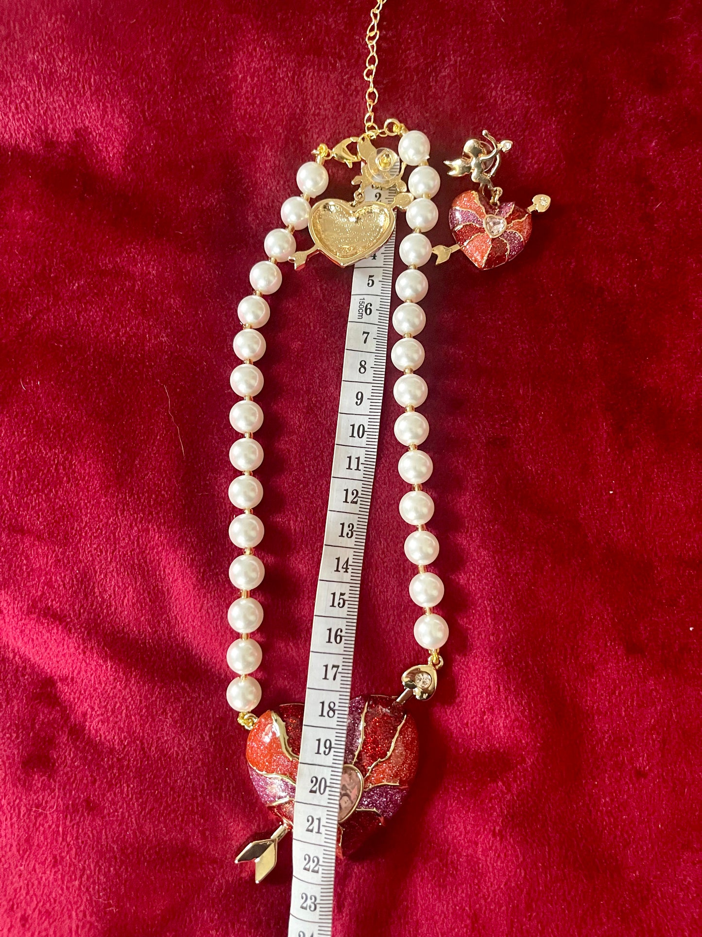 Ensemble de bijoux Statement Love Cubid Style Haute Couture Oscar De La Renta Betsey Johnson
