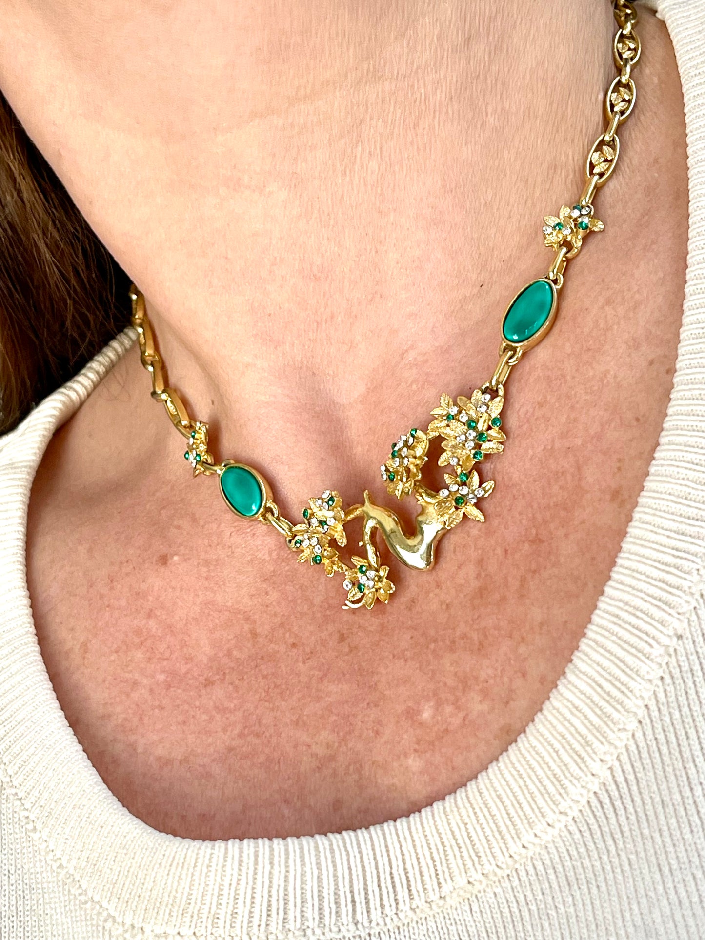Collar de cadena dorada vintage Orena – Colección años 80
