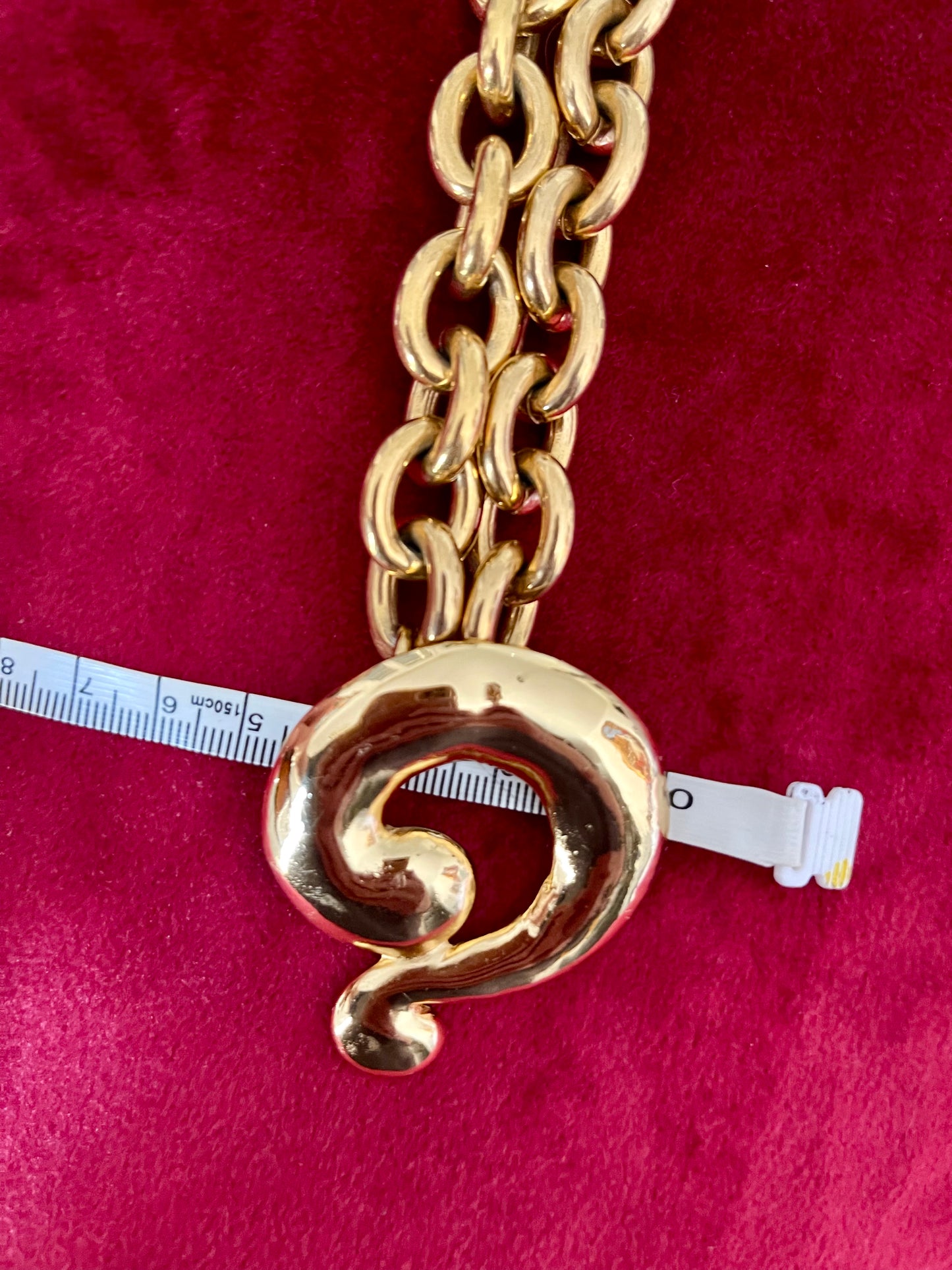 Question Mark Vintage Scarf Holder Pendant Yves Saint Laurent