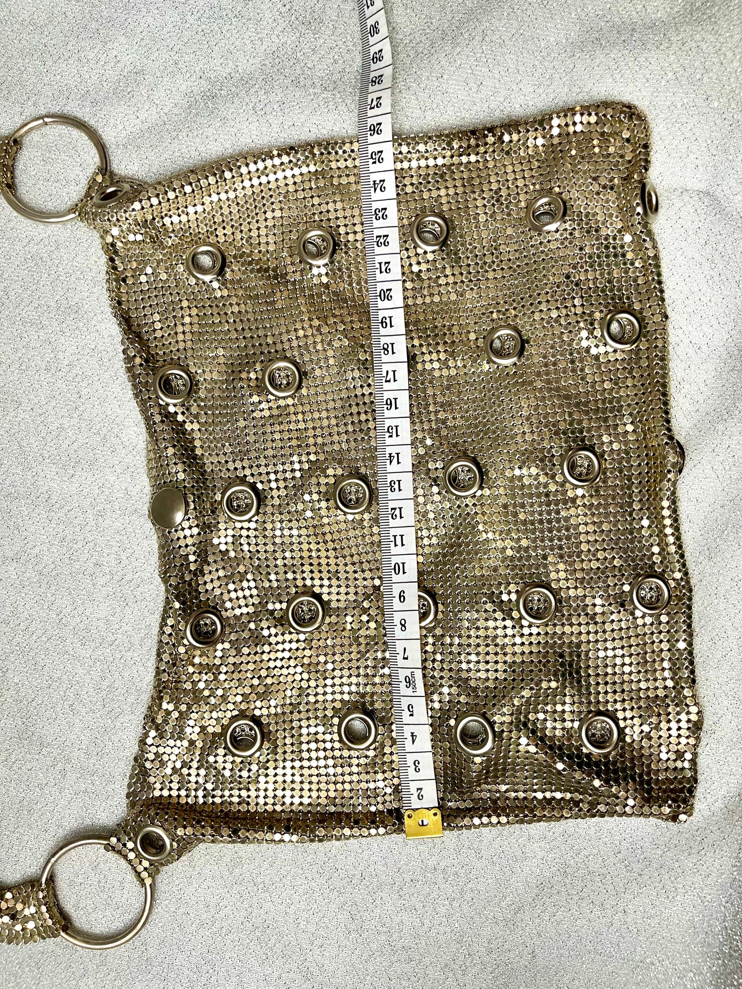 Champagne Pixel Metal Paco Rabanne 80’s Rare Shoulder Bag