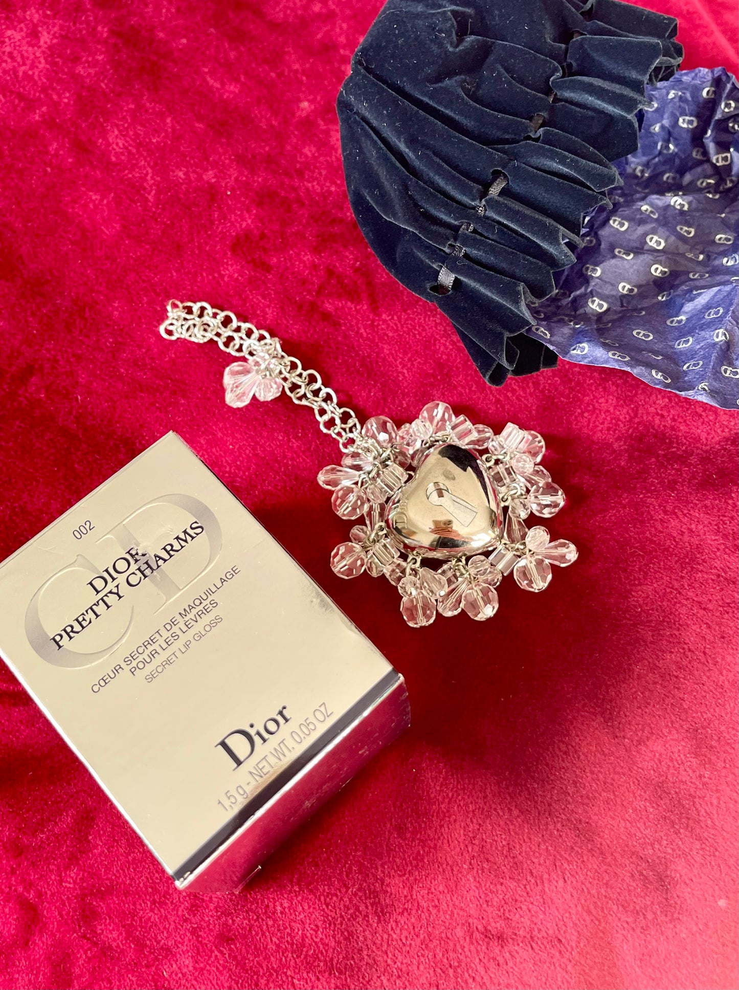 Vintage Dior Bag Charms by Swarovski - Collectible Mirror & Lip Gloss Compartment With Original Box