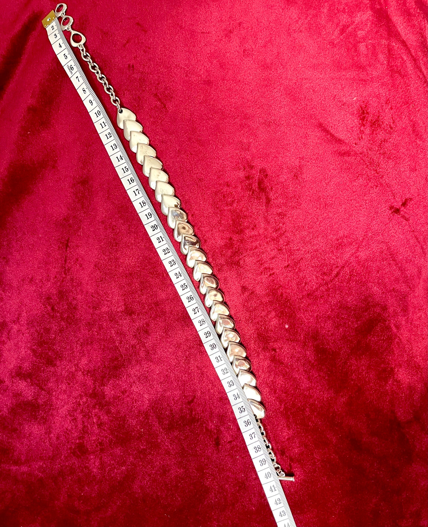 Hearts Charms Authentic Refurbished Yves Saint Laurent Necklace