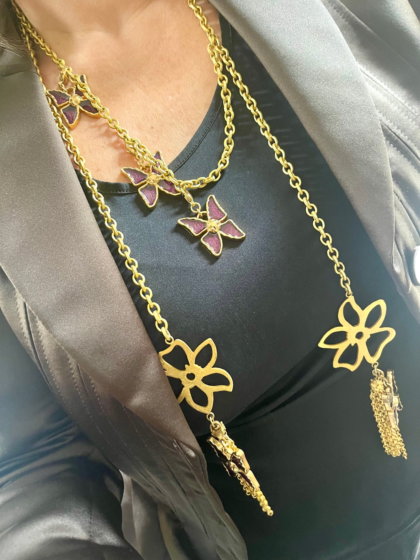 Vintage Butterfly Pendants Yves Saint Laurent 2000’s Vintage Necklace