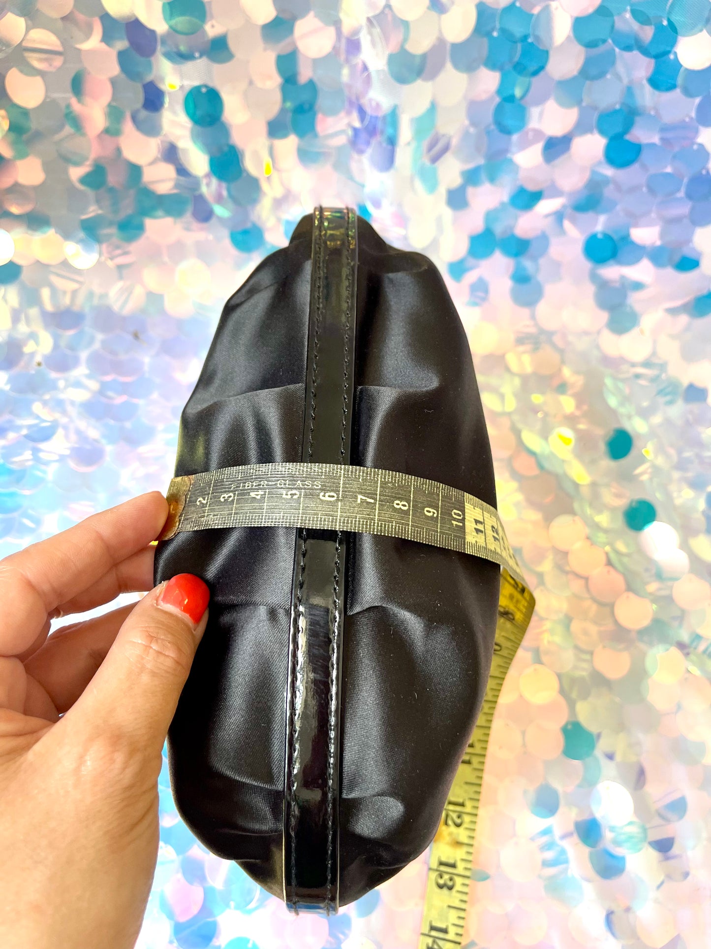 Vintage Dior Black Clutch & Chain