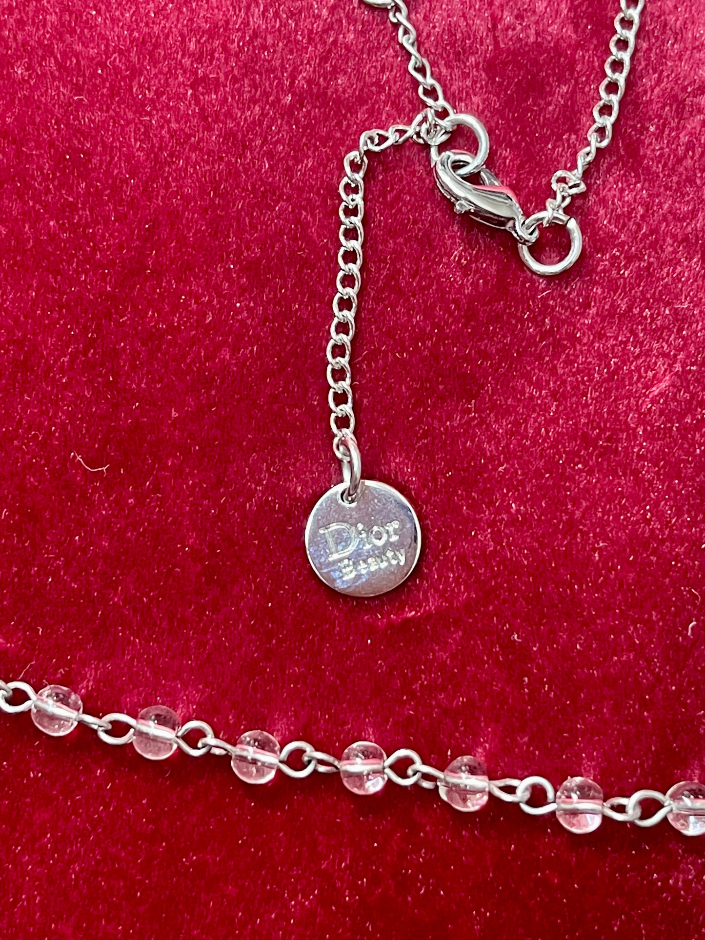 Vintage Dior Beauty Crystal & Charm necklace