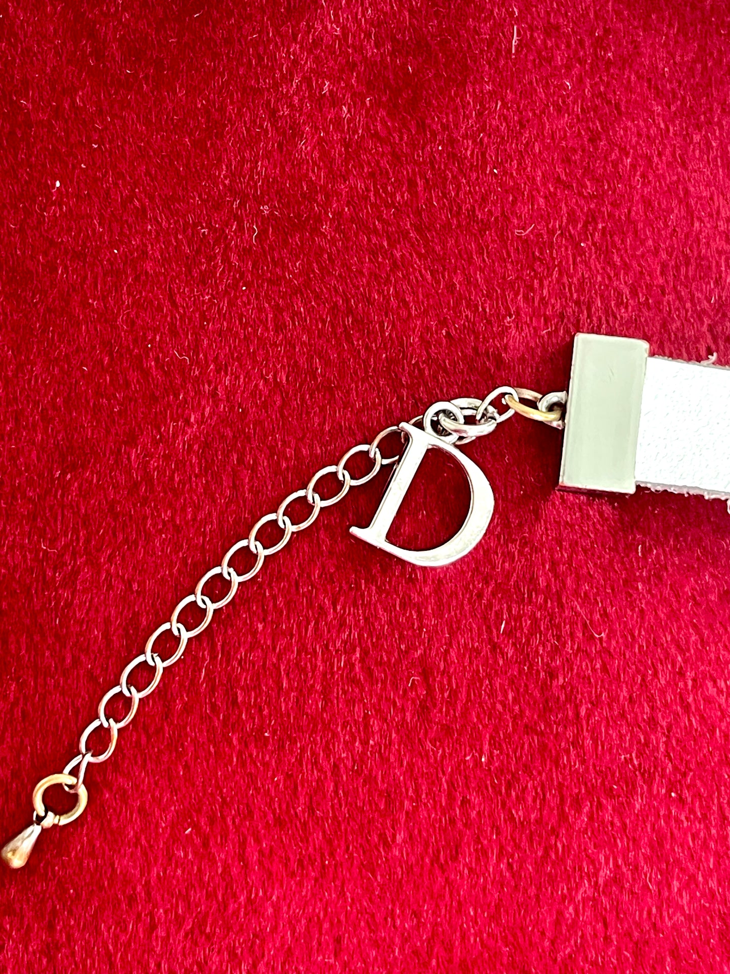 Signed Dior leather bracelet , Vintage white Dior strap Dior beauty used collectible bracelet charms designer accessories