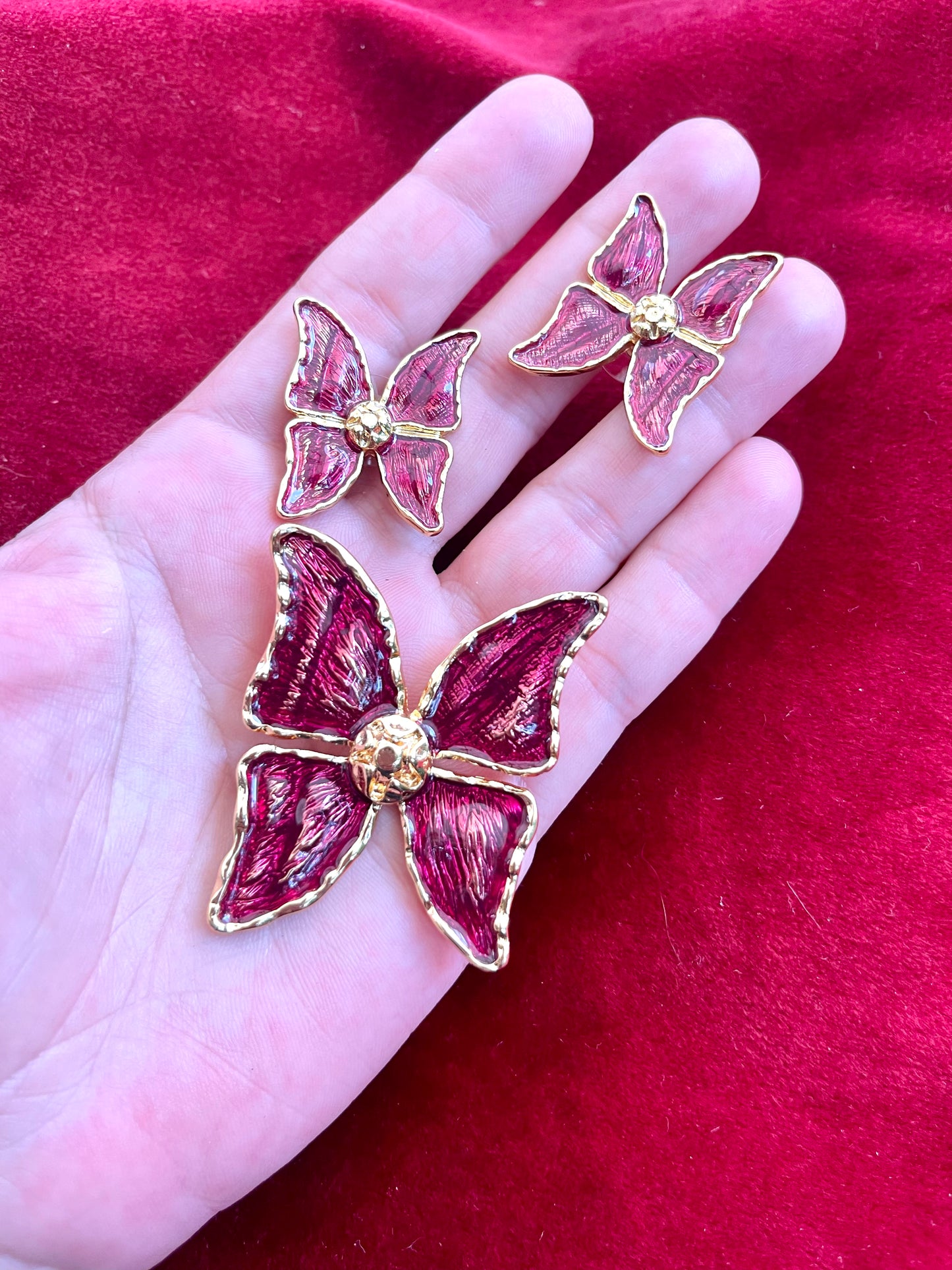 Vintage Design Remake Purple Butterflies Set