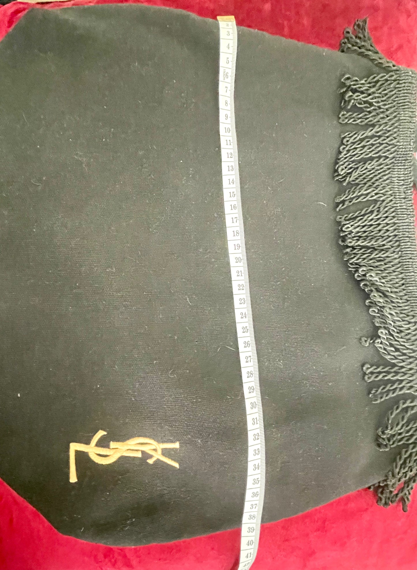 YSL Black Cotton Canvas Tote