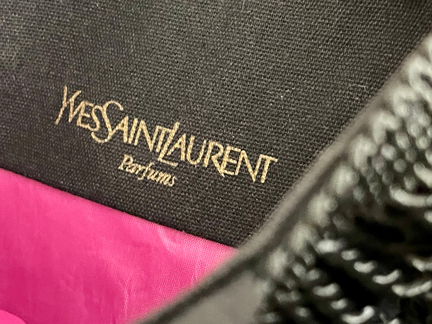 YSL Black Cotton Canvas Tote