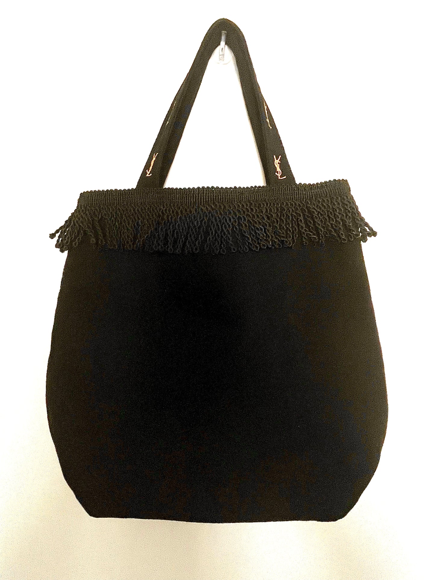YSL Black Cotton Canvas Tote