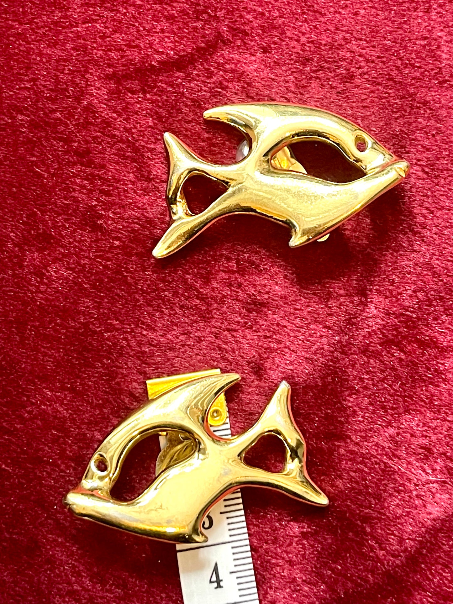 Fish Design Yves Saint Laurent vintage Boucles d’oreilles authentiques