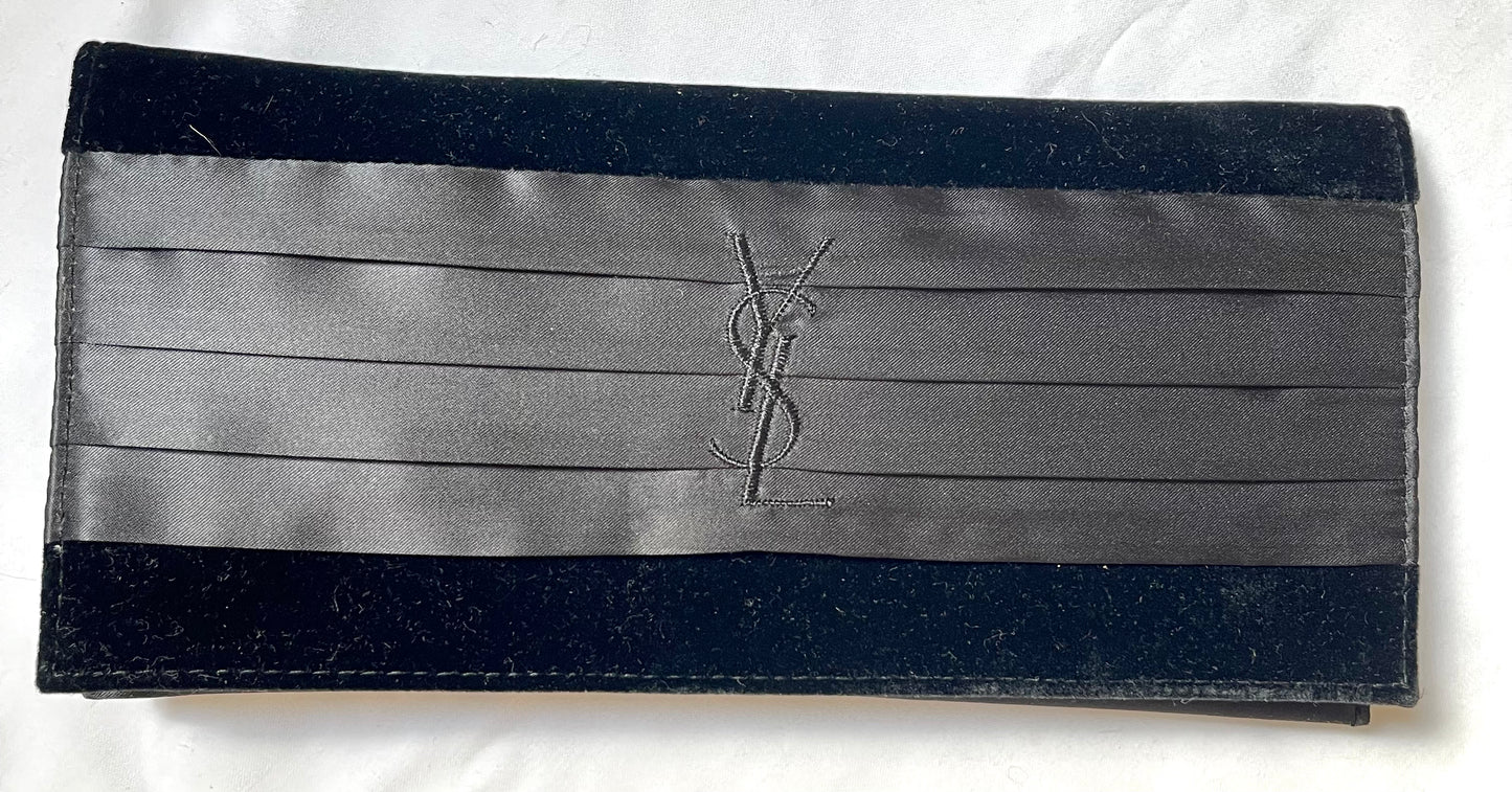 Black Velvet & Satin Yves Saint Laurent Clutch Bag