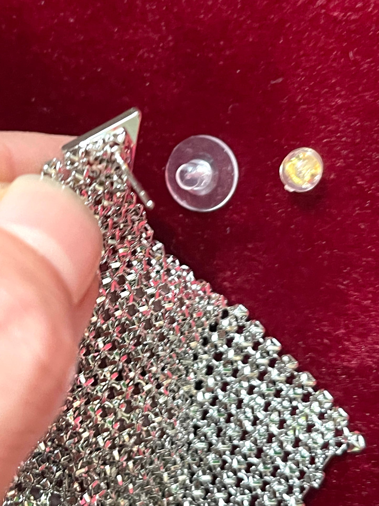 Pendientes colgantes de píxeles de plata