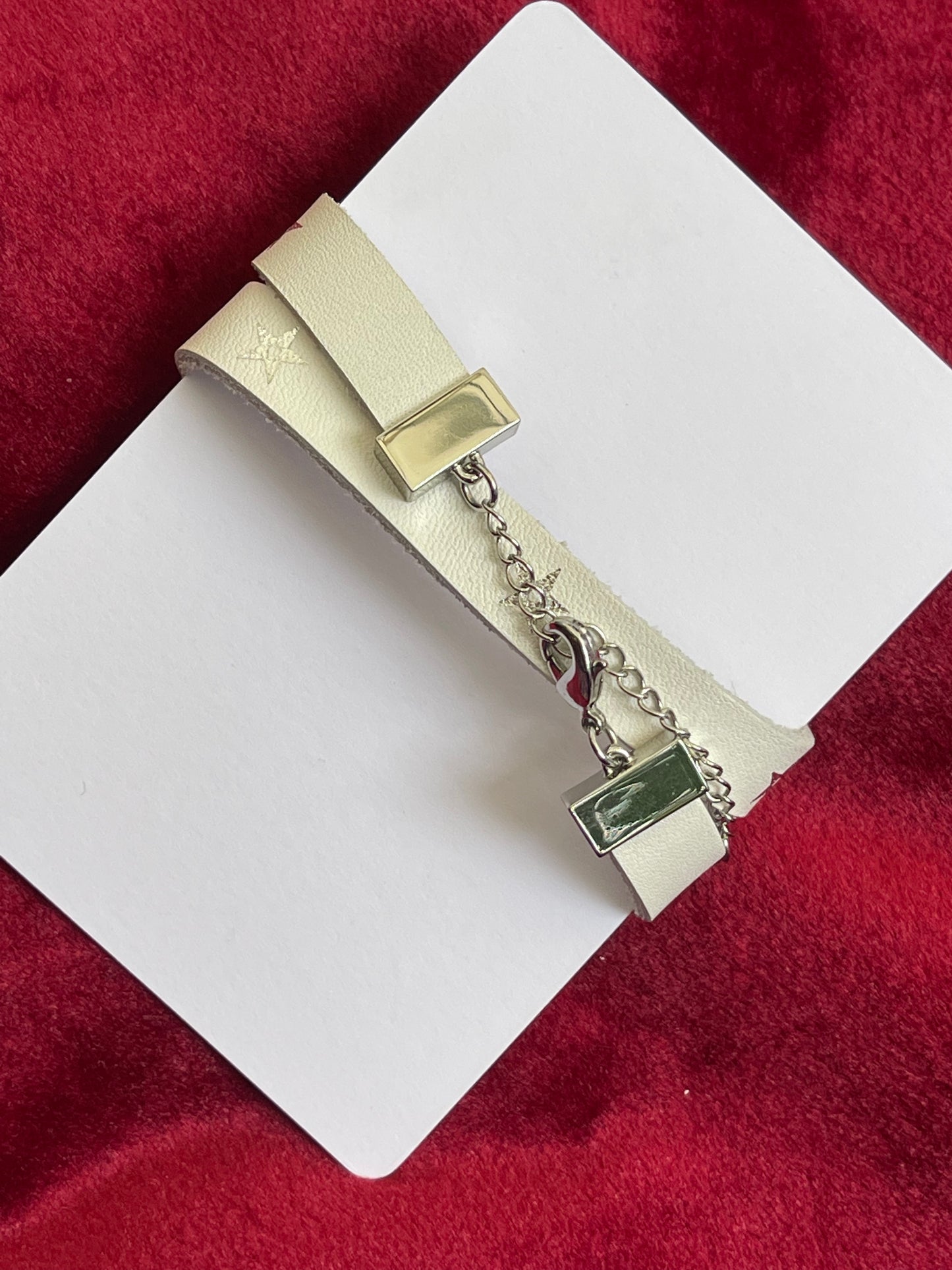 Christian Dior lucky star , Dior leather bracelet , Vintage white Dior strap Dior beauty new collectible bracelet charms designer accessories