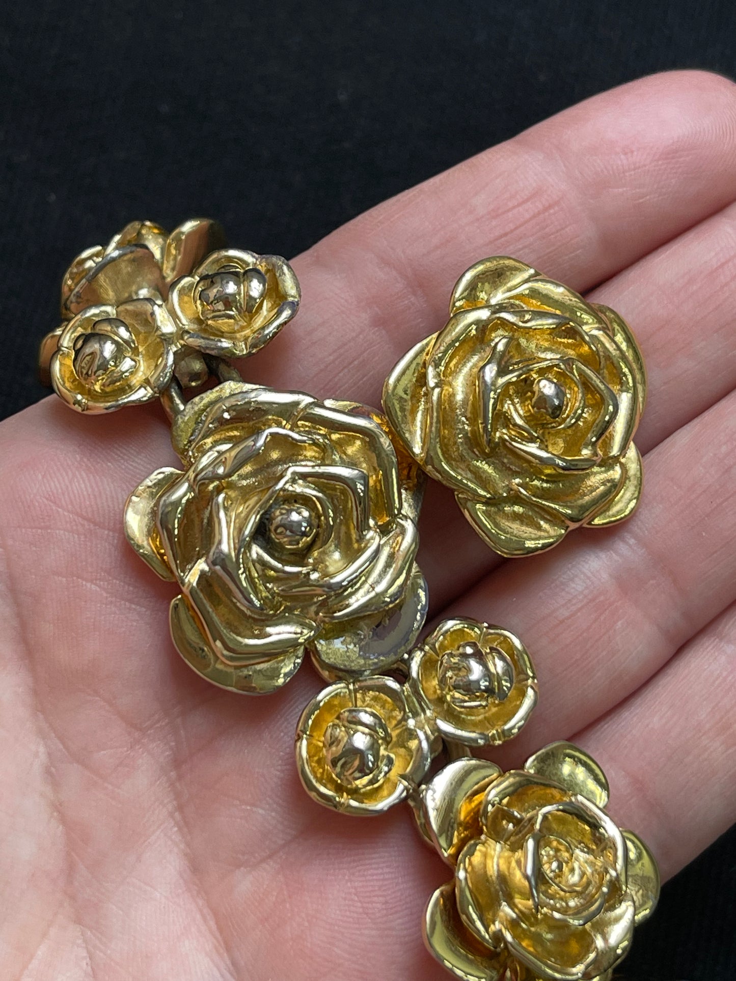 Gold Flowers Yves Saint Laurent Authentic Bracelet