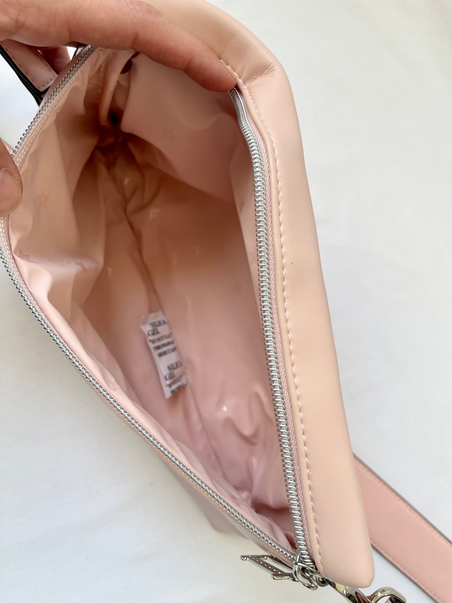 Up cycled light pink Dior pouch