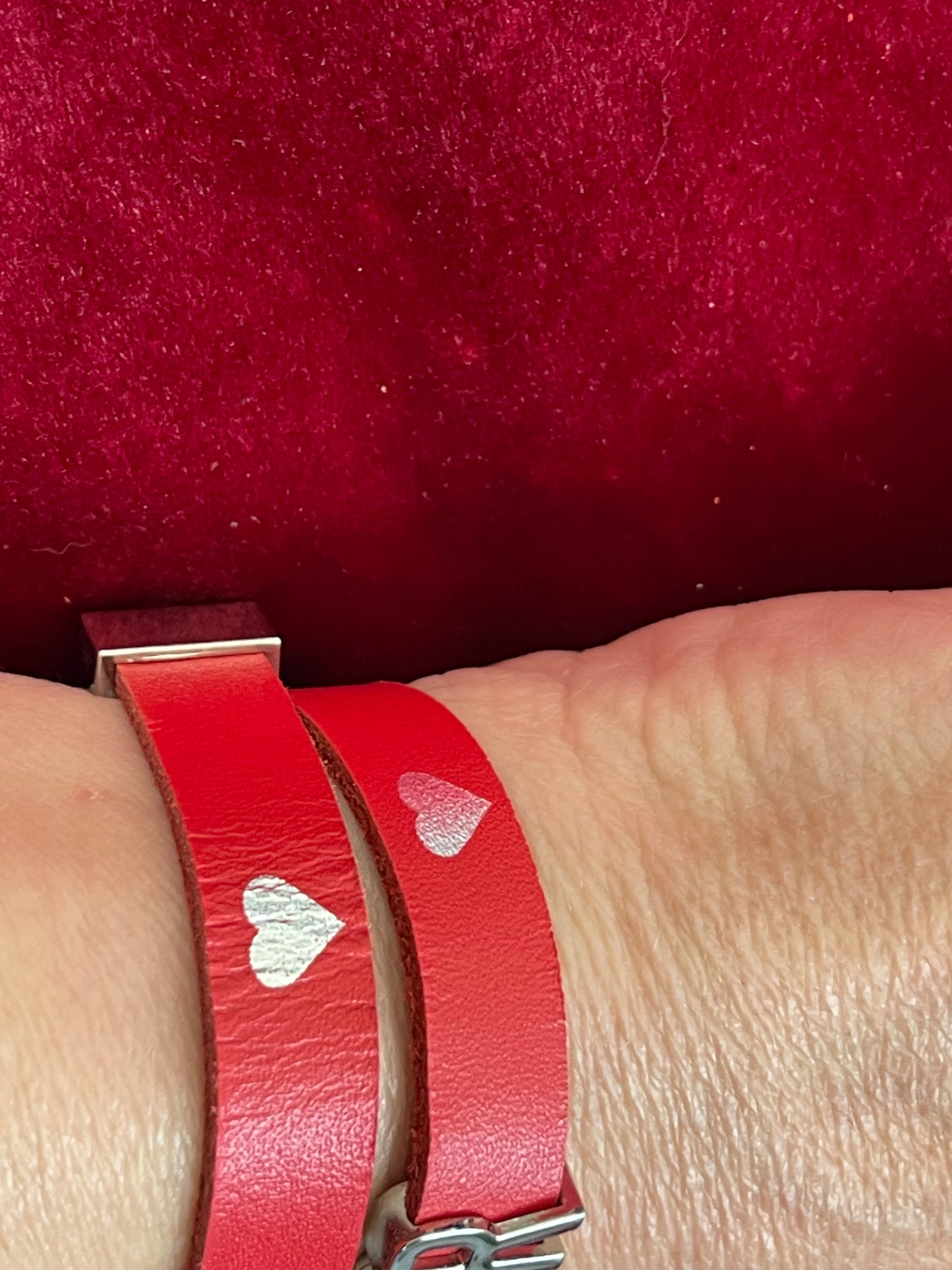 Dior Red Love Leather Bracelet