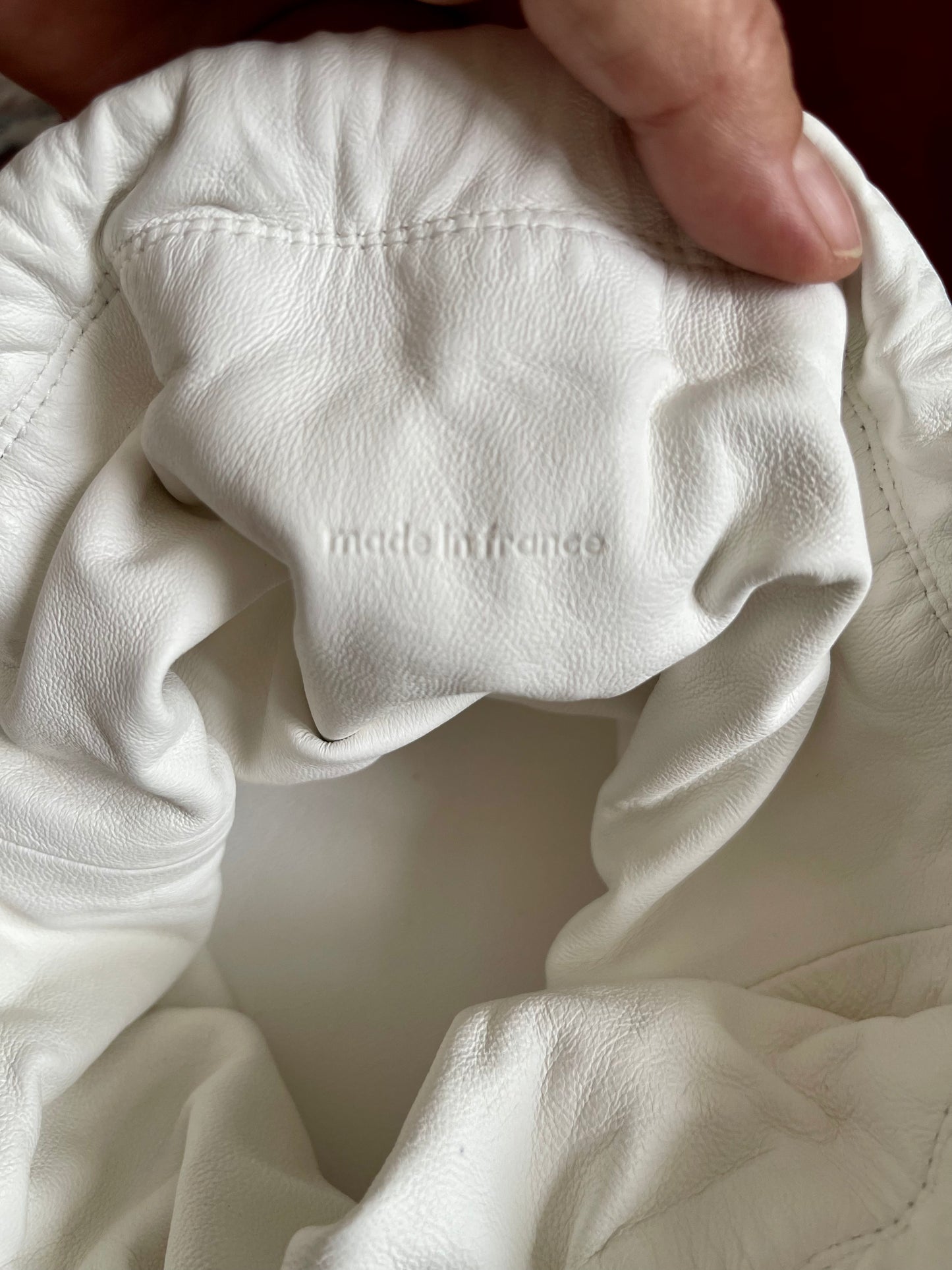 Made in France authentic Paco Rabanne white leather silver pixel metal handbag, perfect condition