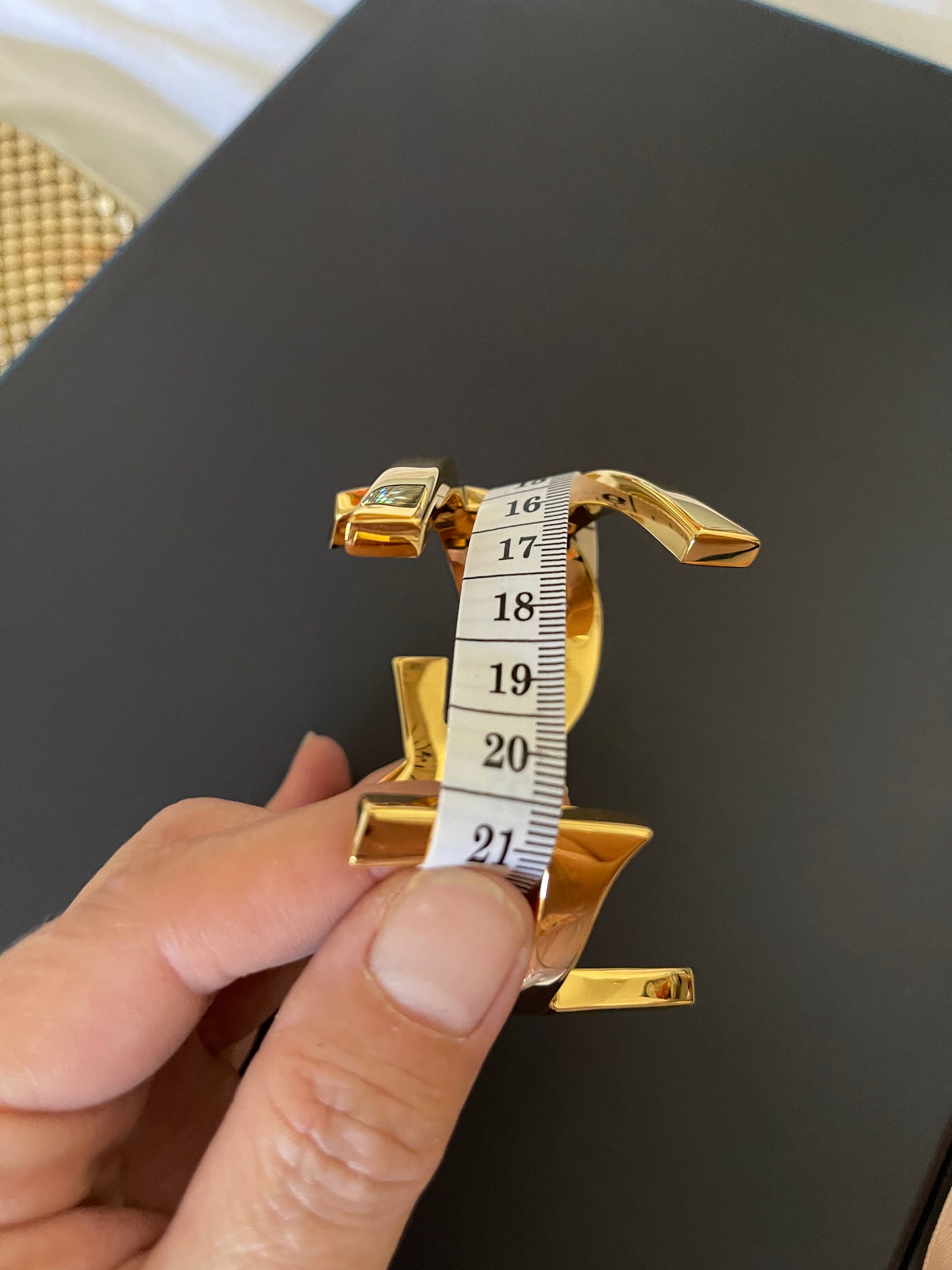 Authentic Yves Saint Laurent Gold Color YSL Cuff