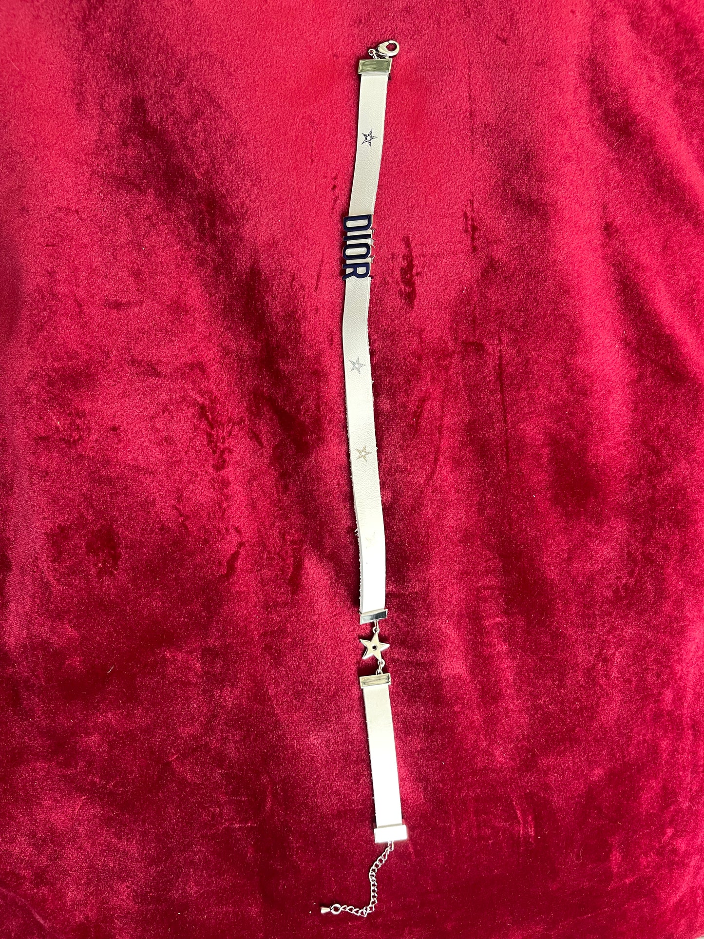 Christian Dior lucky star , Dior leather bracelet , Vintage white Dior strap Dior beauty new collectible bracelet charms designer accessories