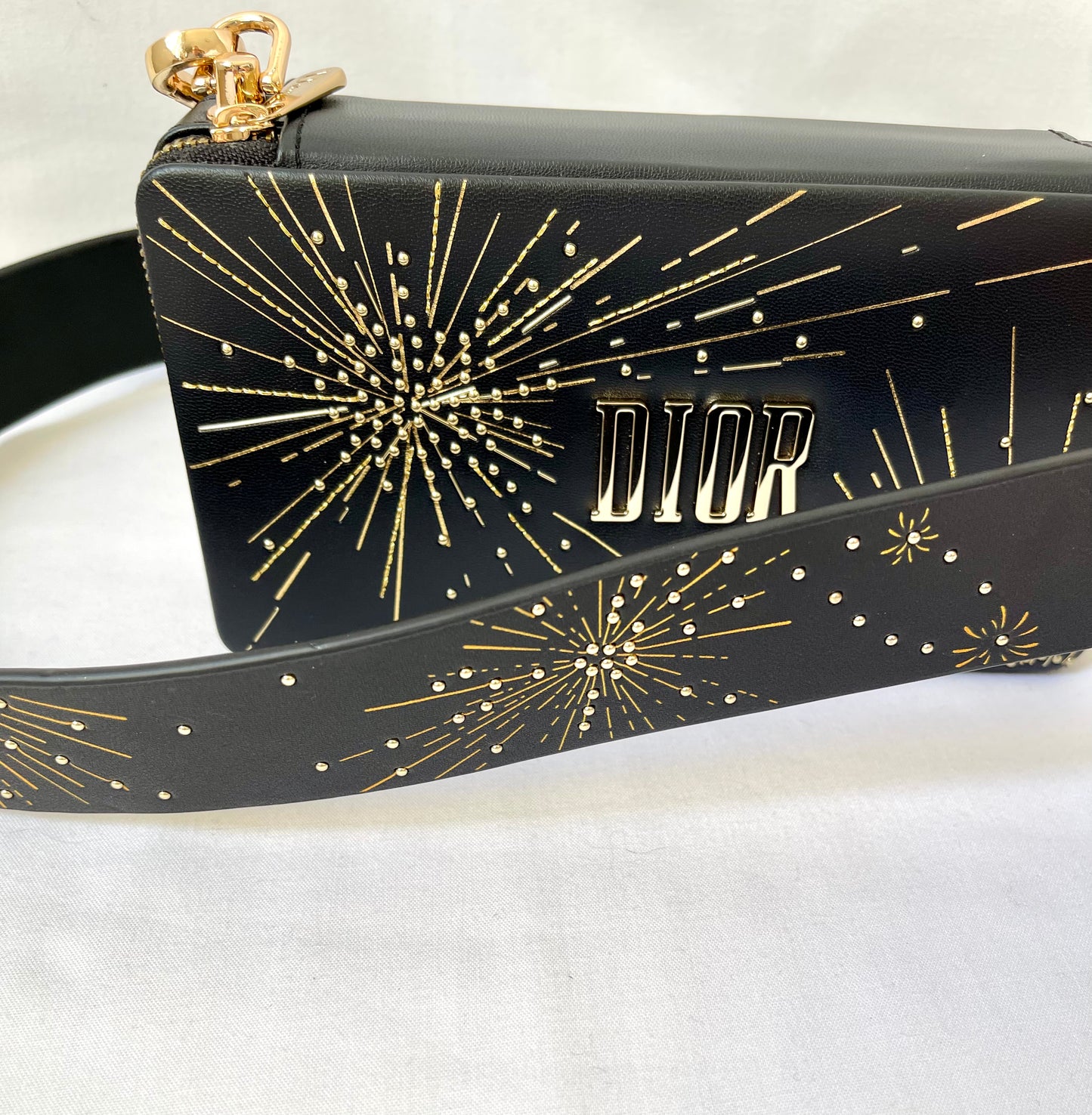 Pochette en cuir synthétique bleu marine