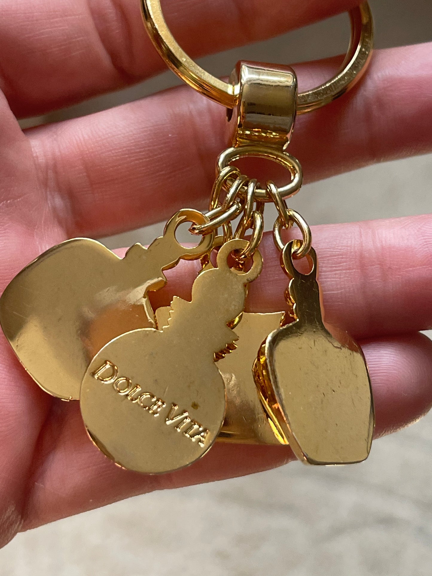 Mini Perfumes Gold Dior Vintage Keychain