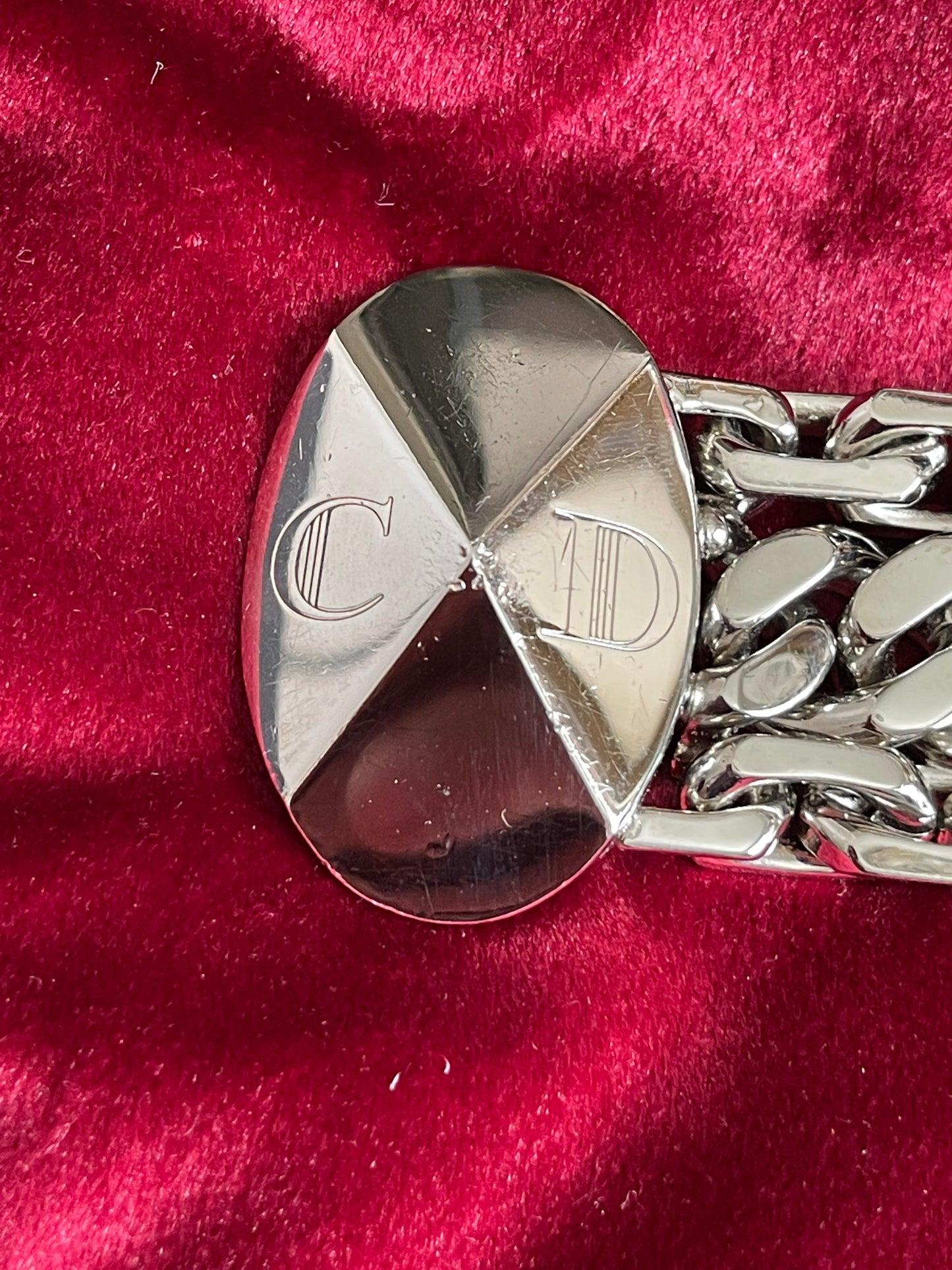 Refurbished Vintage Dior White Gold Chain