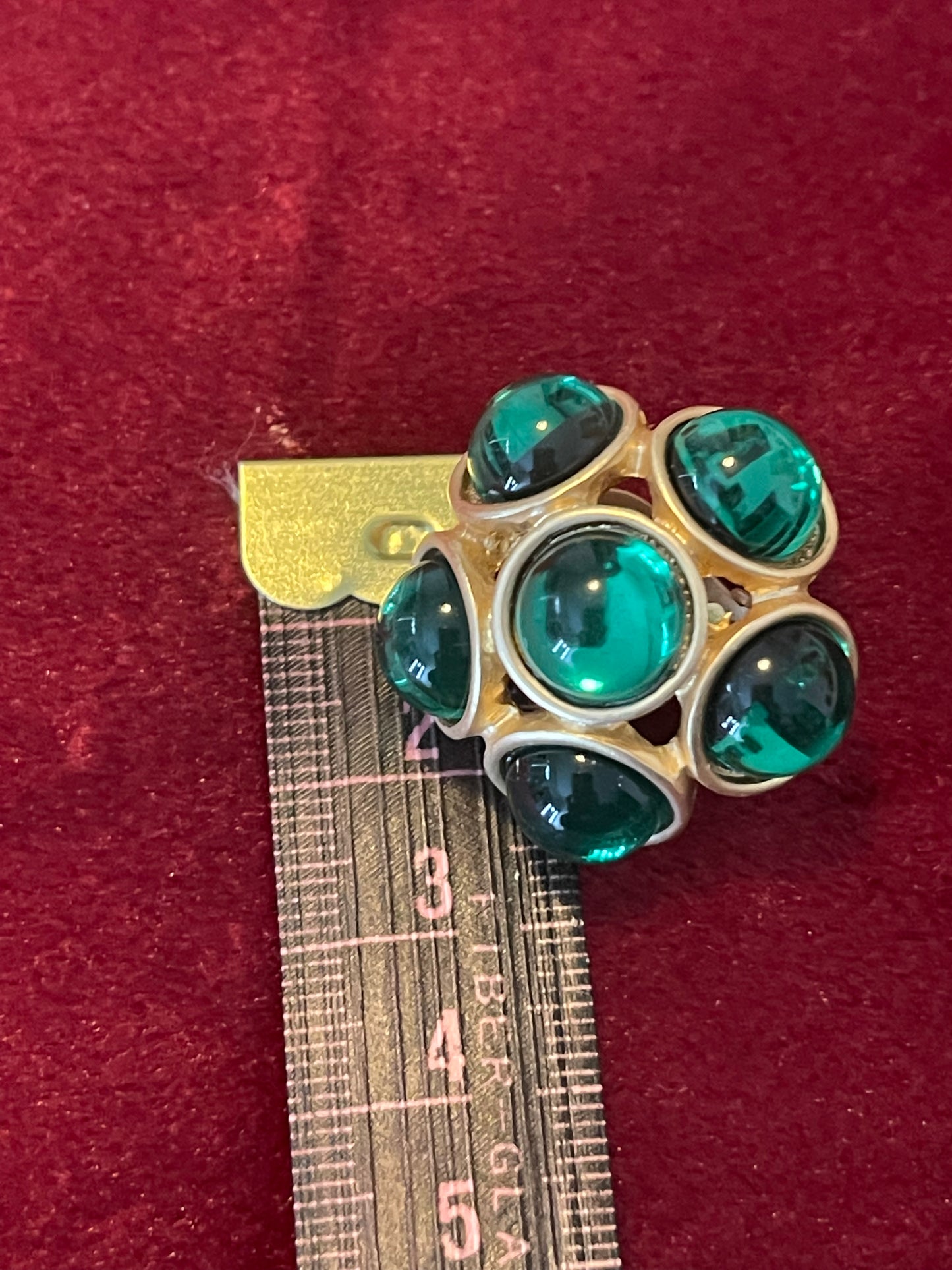 Green Button Earrings YSL Inspiration