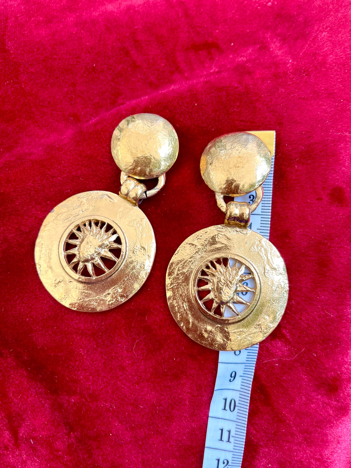 Sun Statement Rare Boucles d’oreilles vintage Yves Saint Laurent